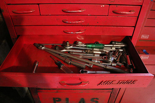 Sears and Mac Tools Rolling Tool Cabinets With Tools