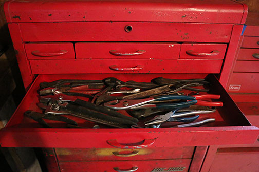 Sears and Mac Tools Rolling Tool Cabinets With Tools