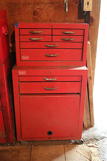 Sears and Mac Tools Rolling Tool Cabinets With Tools