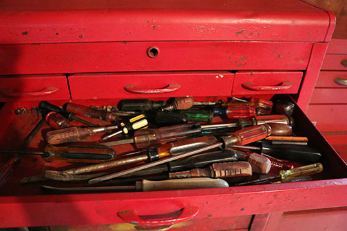 Sears and Mac Tools Rolling Tool Cabinets With Tools