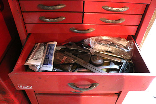 Sears and Mac Tools Rolling Tool Cabinets With Tools