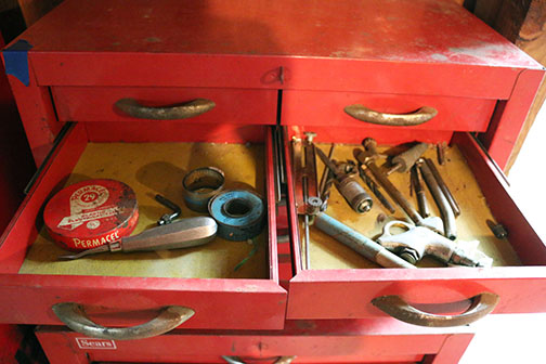 Sears and Mac Tools Rolling Tool Cabinets With Tools