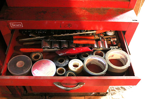 Sears and Mac Tools Rolling Tool Cabinets With Tools