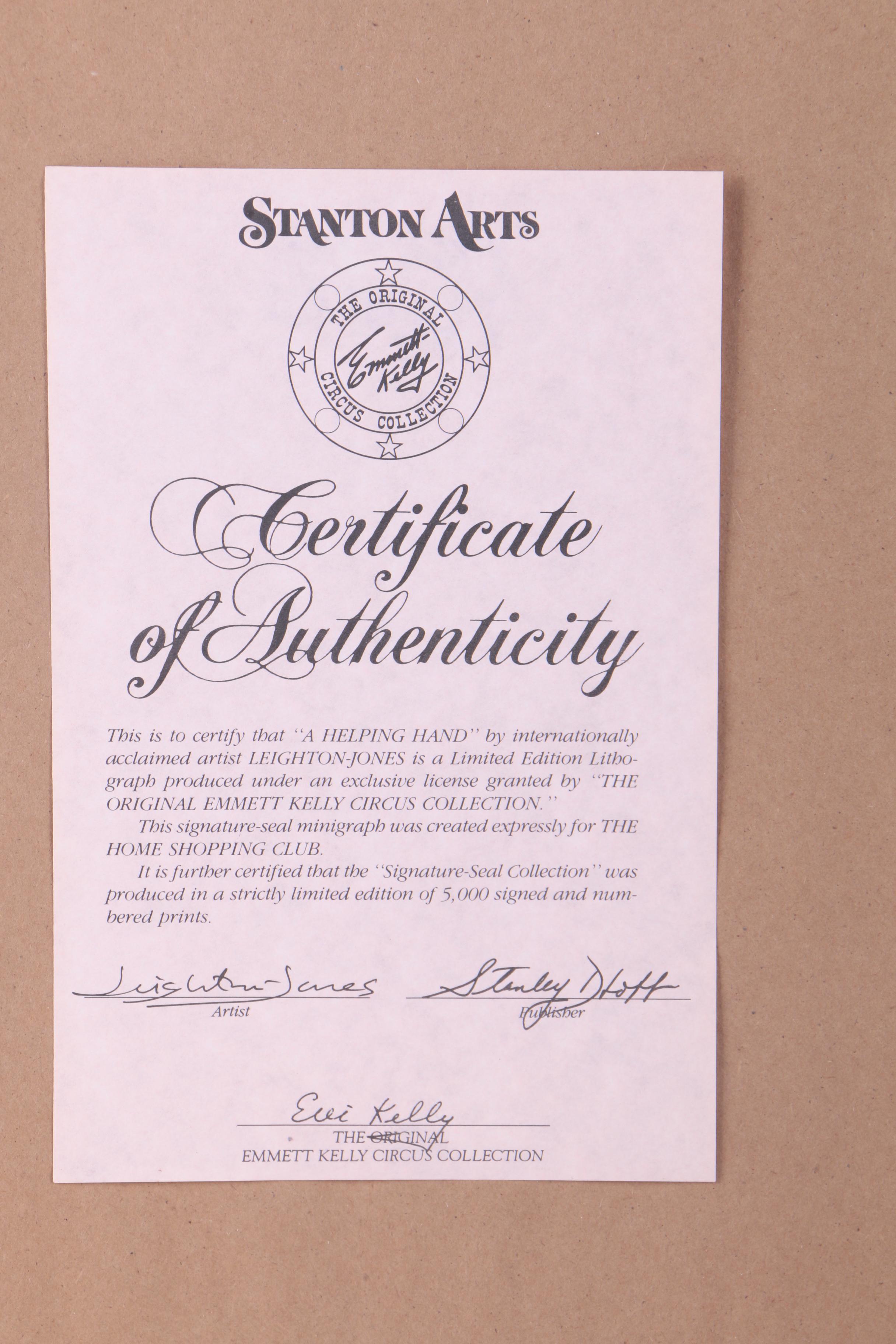 Berry Leighton-Jones Limited Edition Offset Lithograph "A Helping Hand"