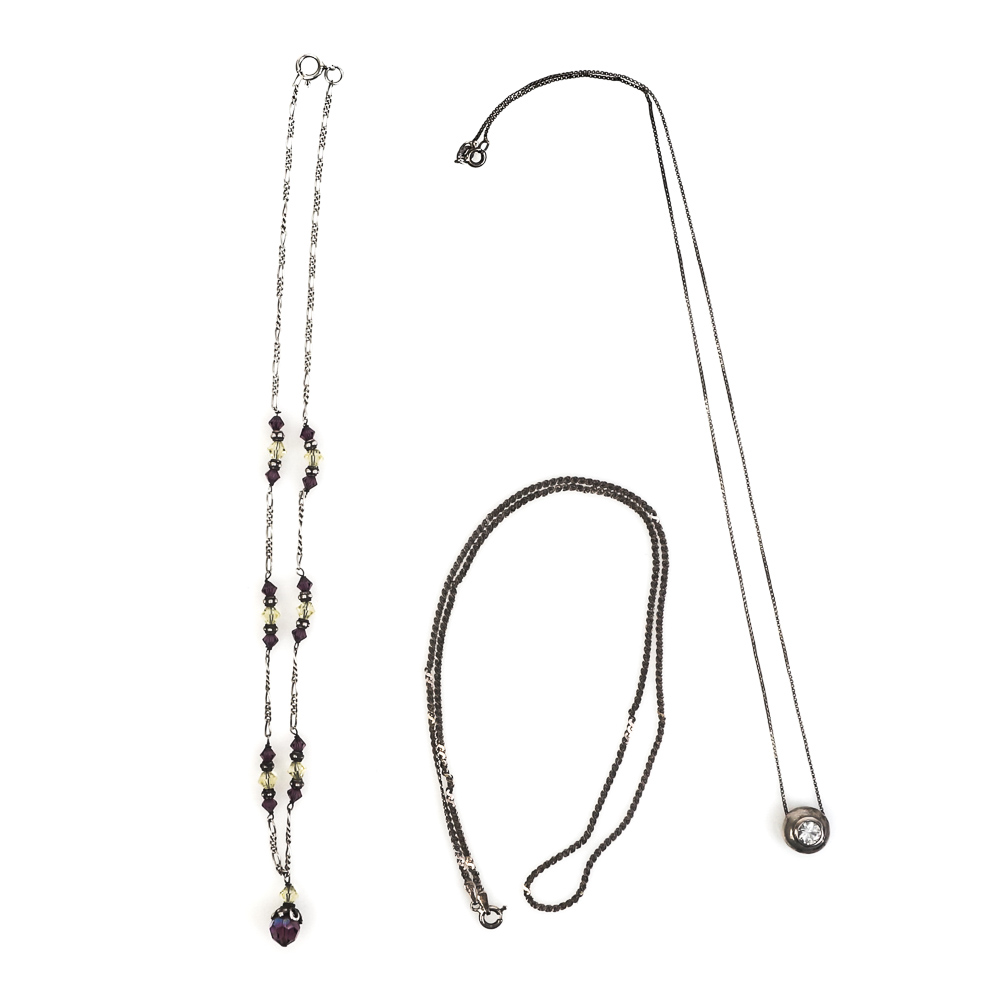 Collection of Sterling Silver Necklaces