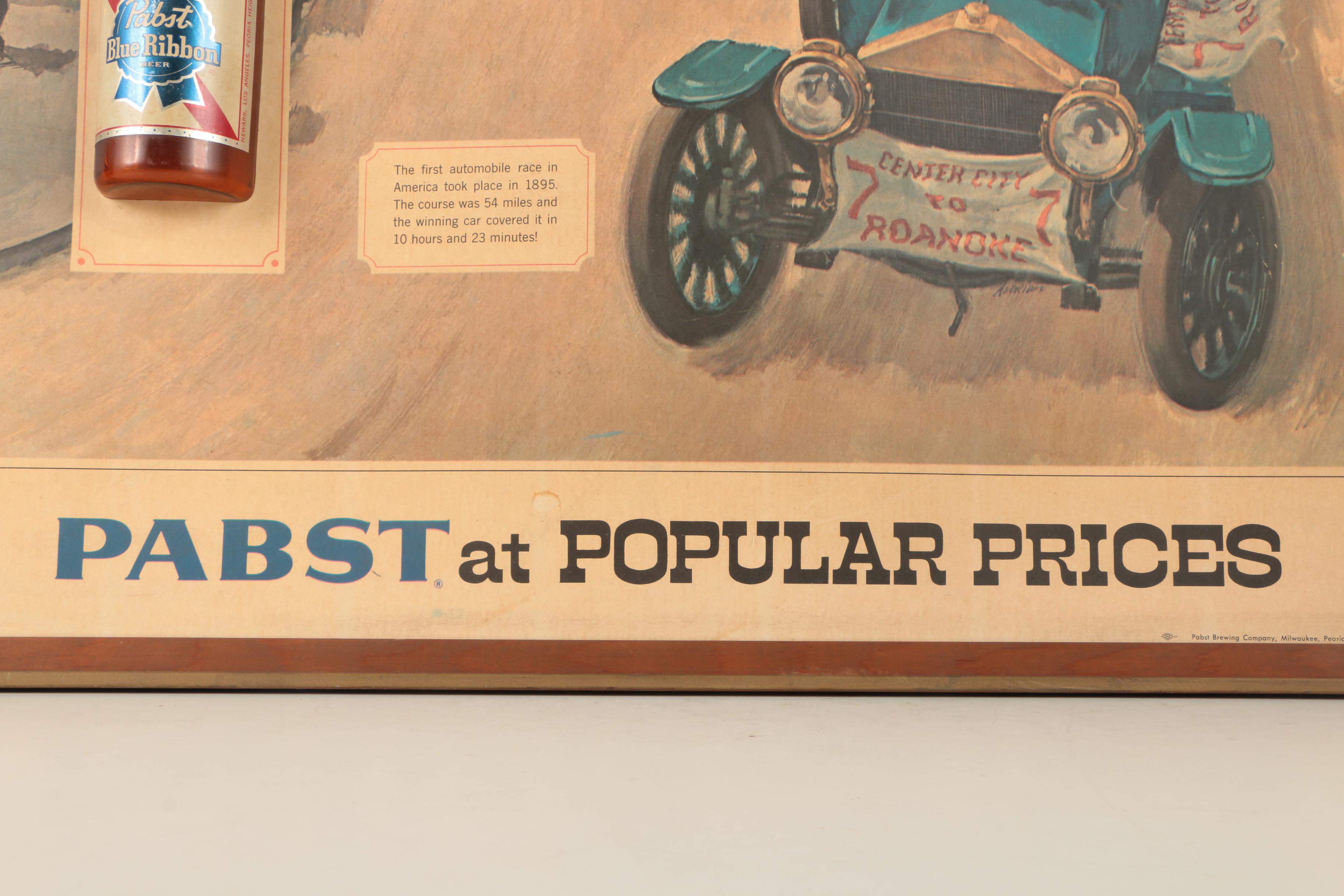 Vintage Pabst Blue Ribbon Advertisement