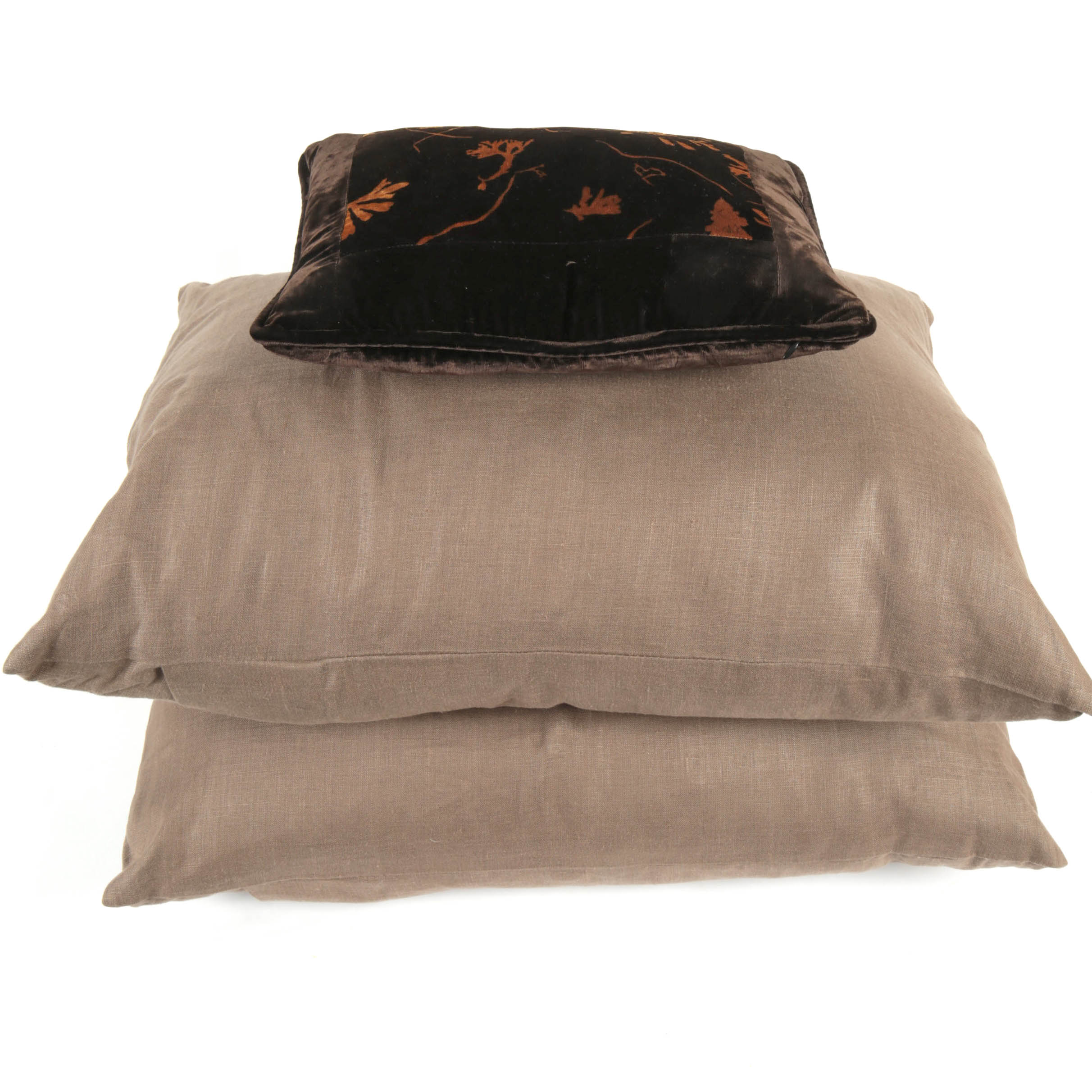 Group of Decorative Pillows with Down Feather Filling