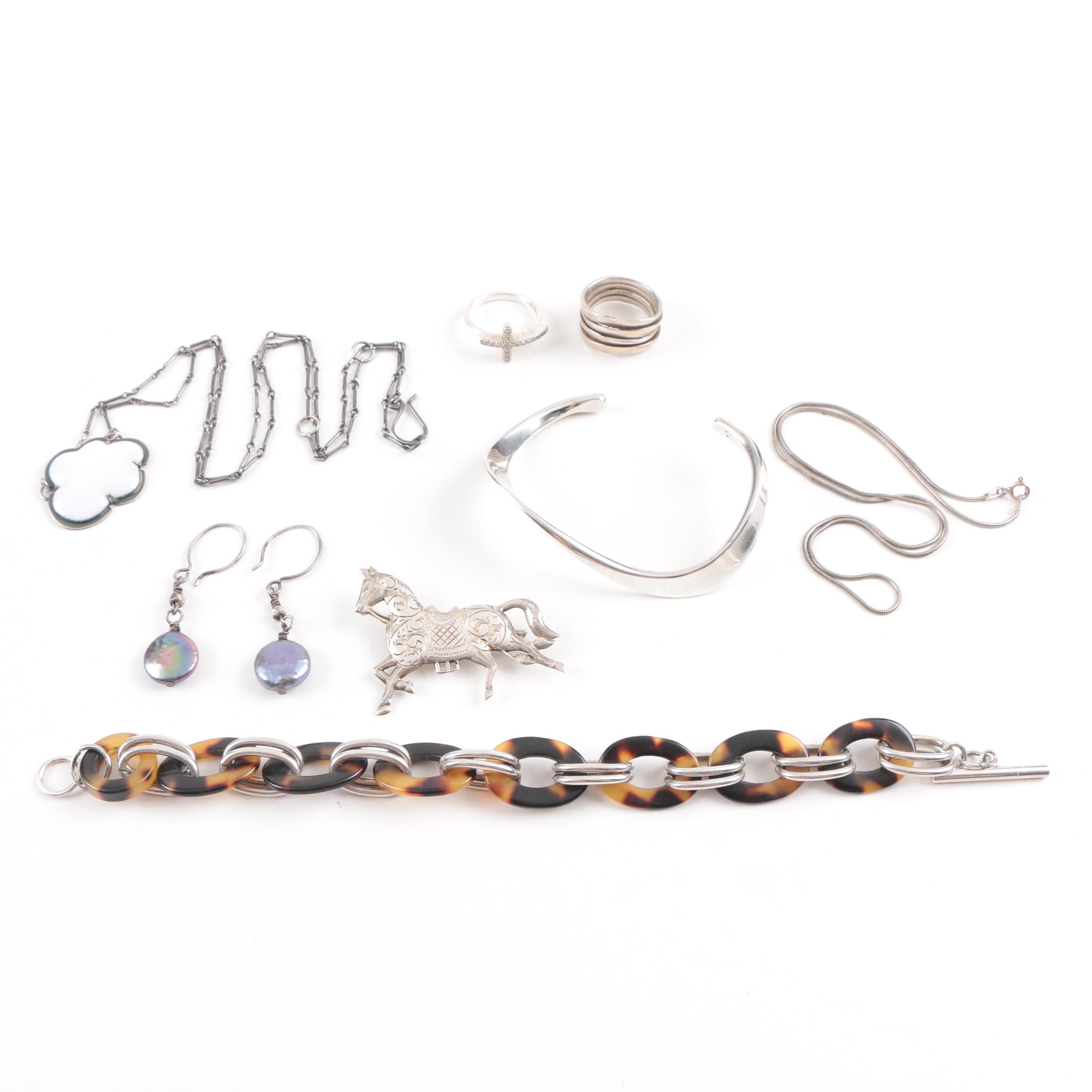 Sterling Silver Jewelry Including Cubic Zirconia