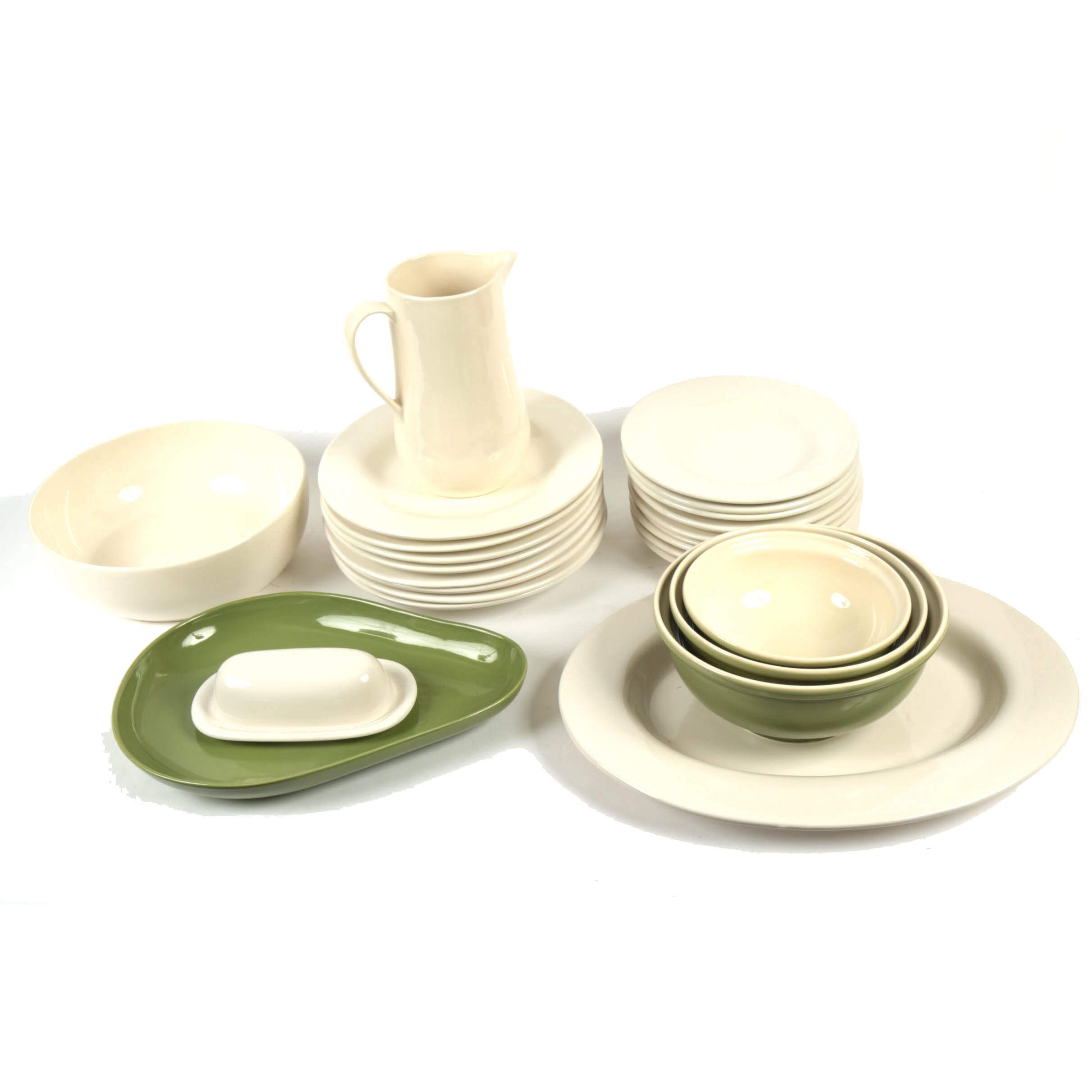Mixed Dinnerware Set Featuring Pottery Barn