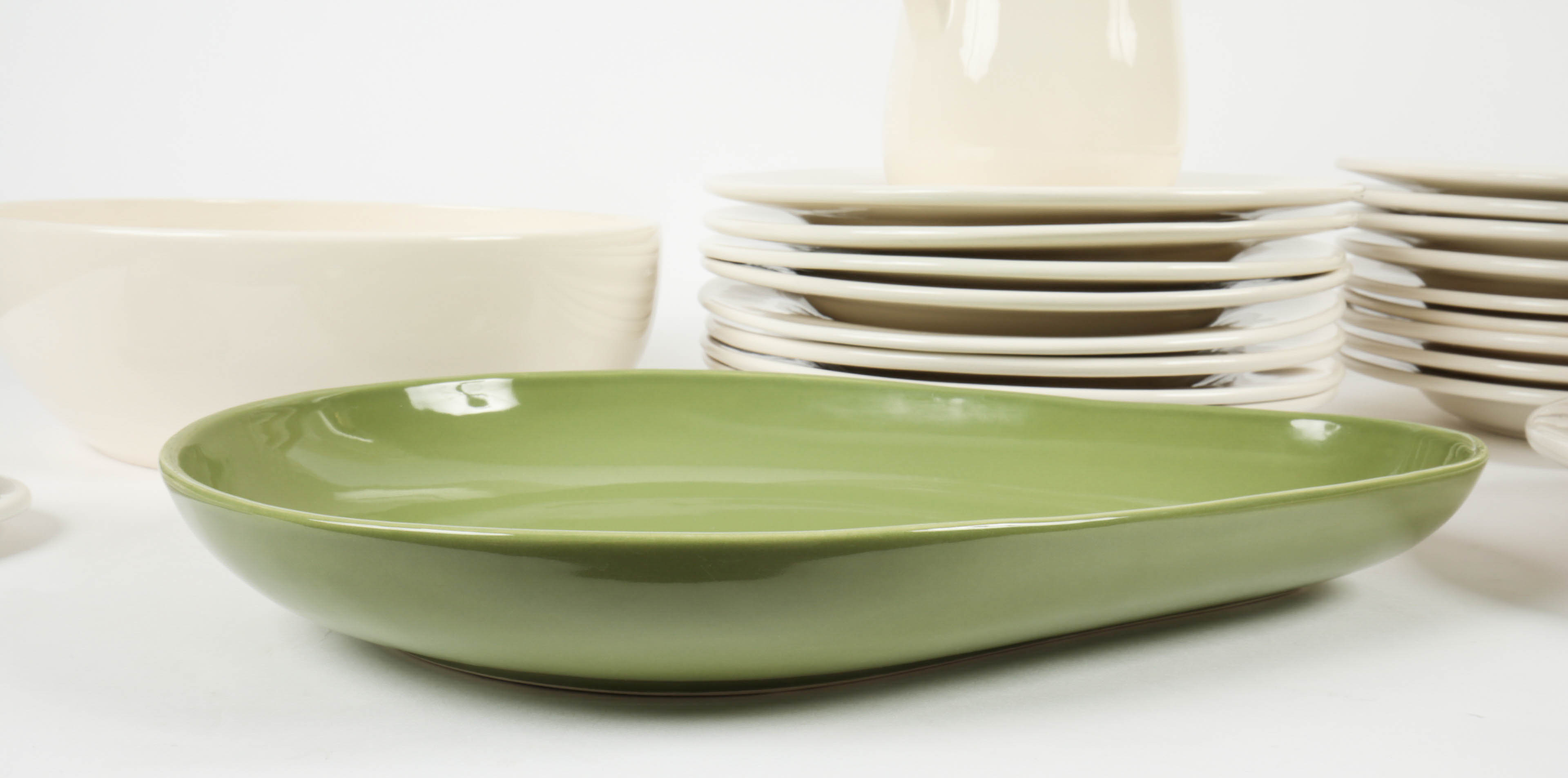 Mixed Dinnerware Set Featuring Pottery Barn