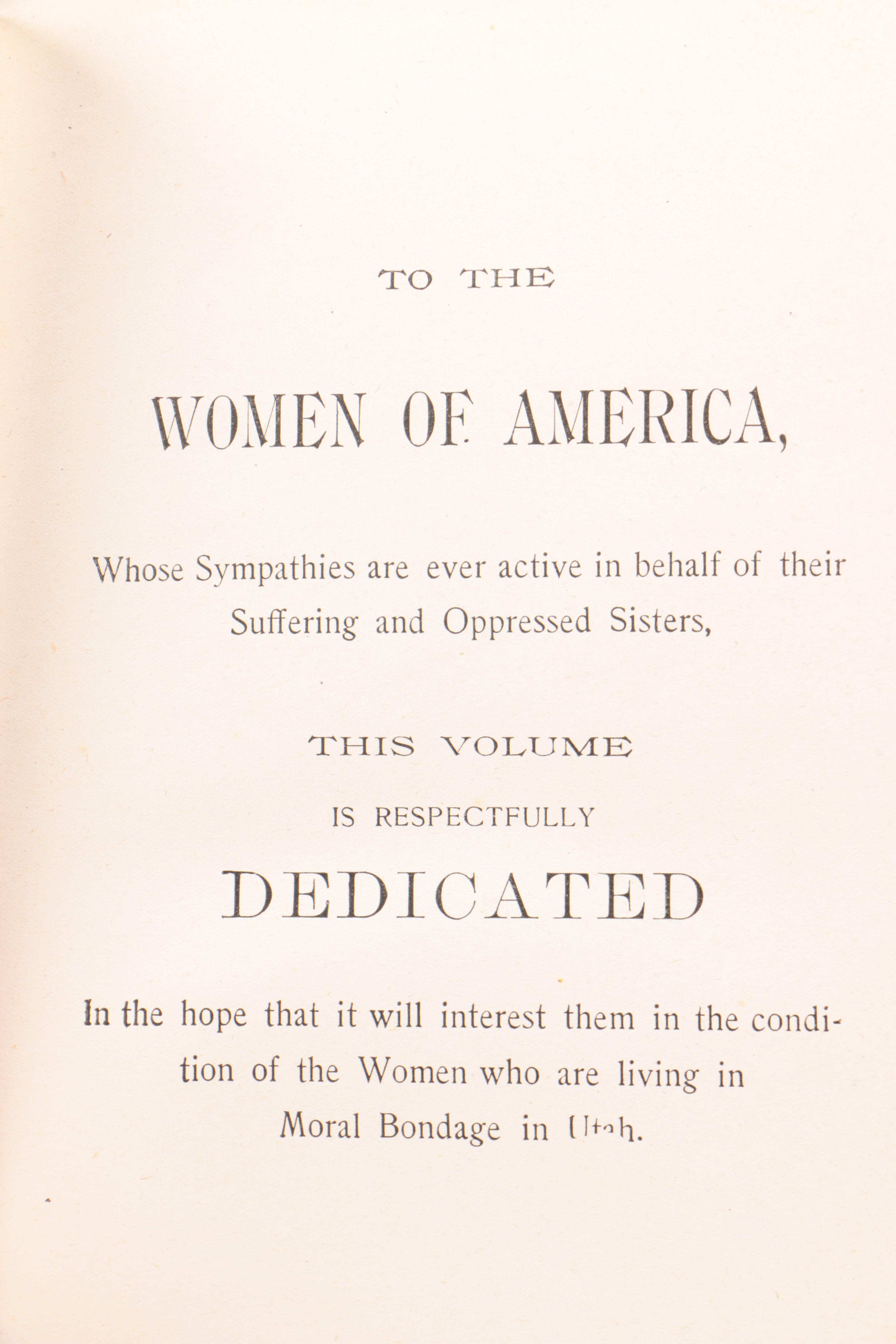 Antique "Polygamy, or the Mysteries and Crimes of Mormonism" by J. H. Beadle