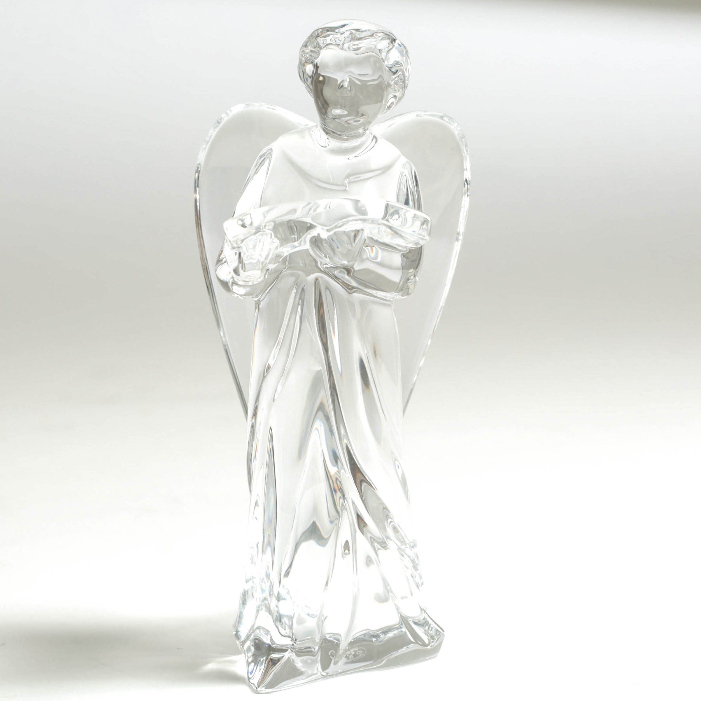 Baccarat "Angel Signing" Crystal Figure