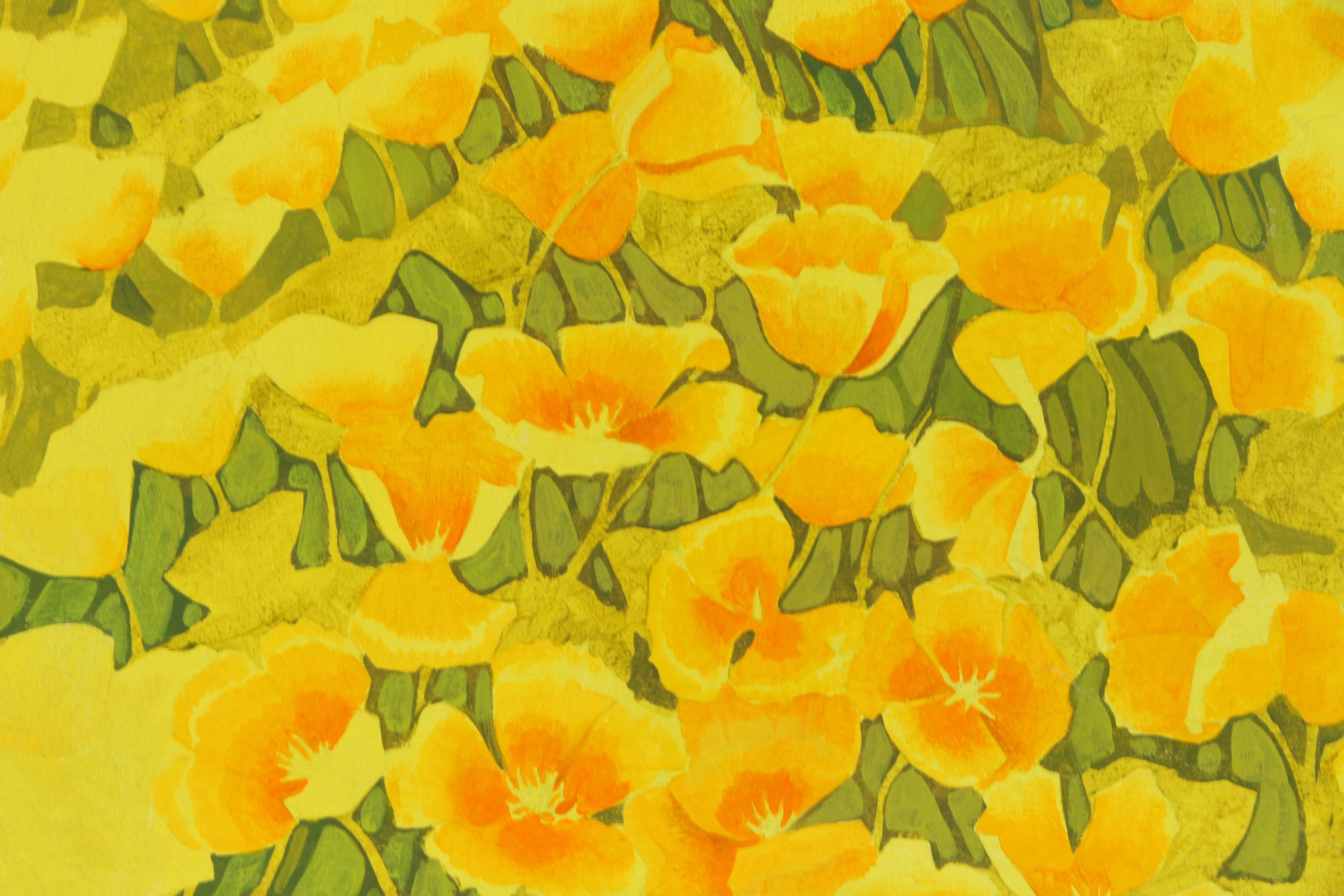 Vada Smith Acrylic Painting on Canvas "Poppies"