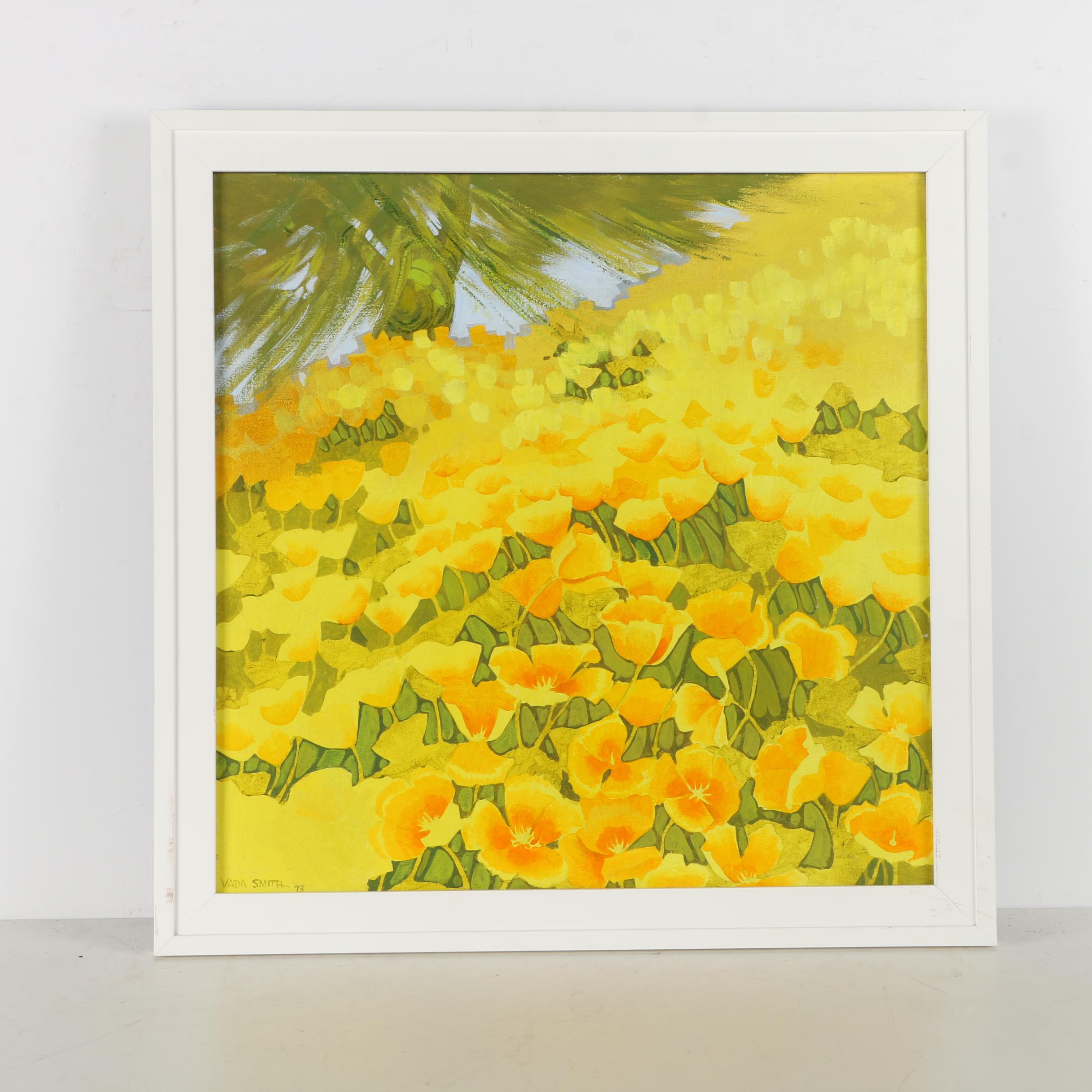 Vada Smith Acrylic Painting on Canvas "Poppies"