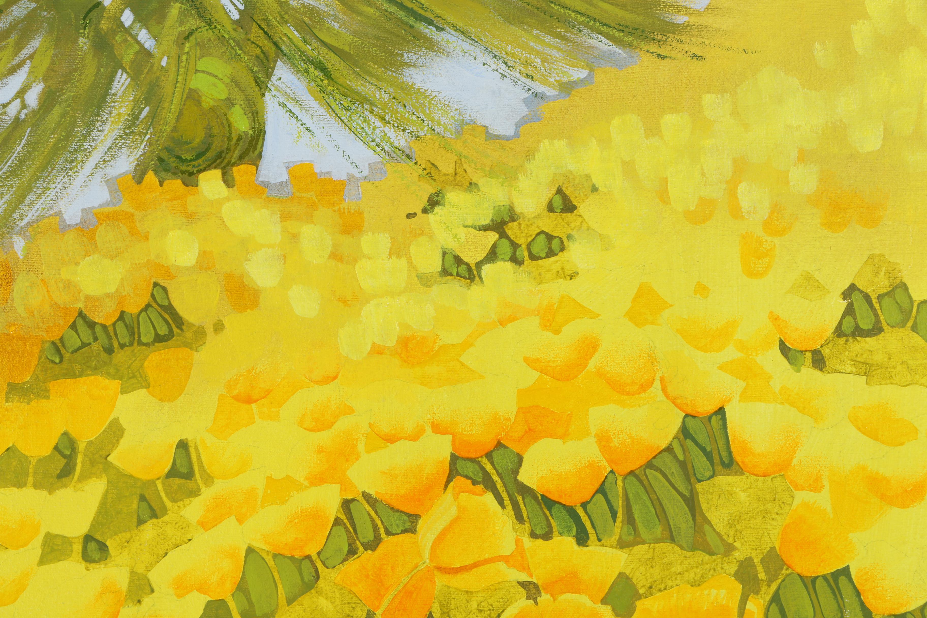 Vada Smith Acrylic Painting on Canvas "Poppies"