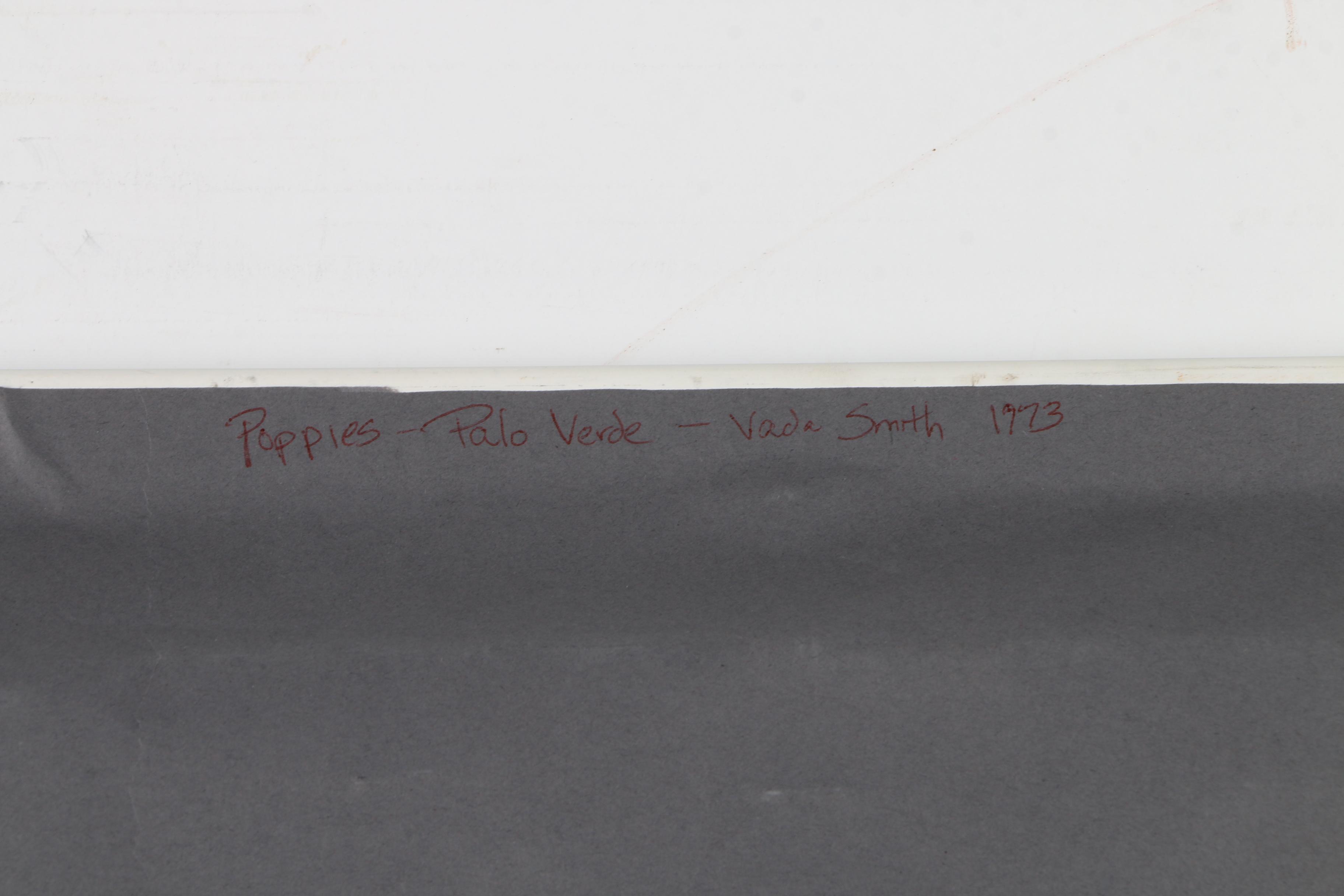 Vada Smith Acrylic Painting on Canvas "Poppies"