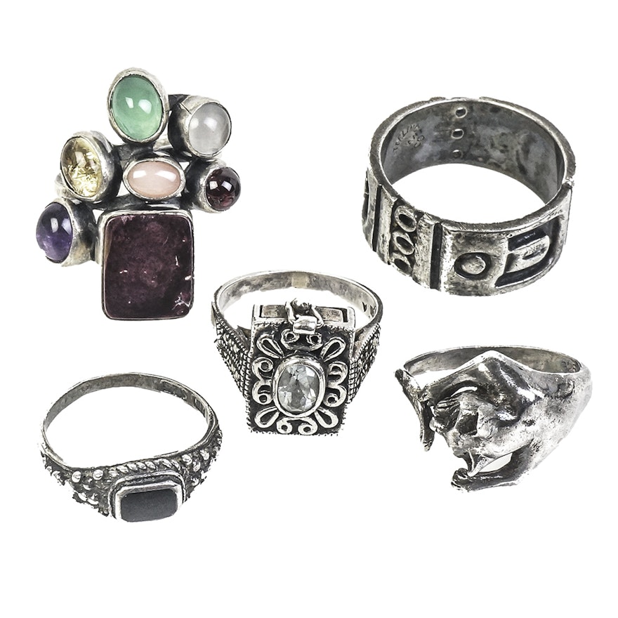 Collection of Sterling Silver Rings