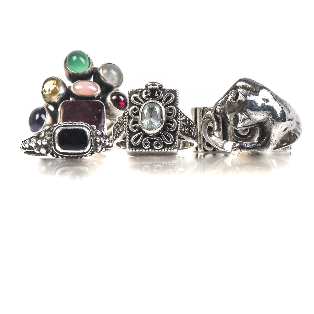 Collection of Sterling Silver Rings