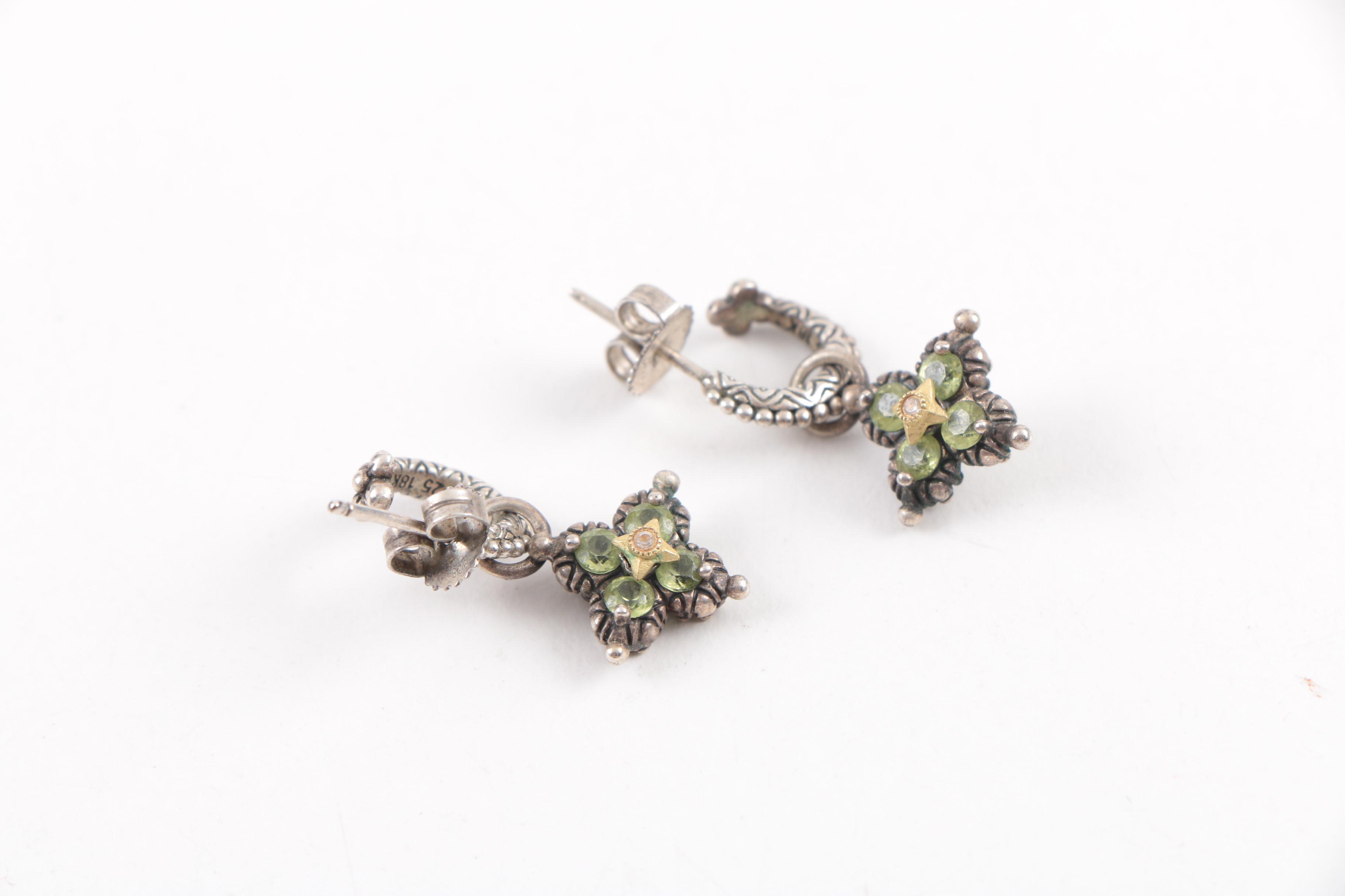 Barbara Bixby Sterling Silver Ring and Earrings Including 18K Gold