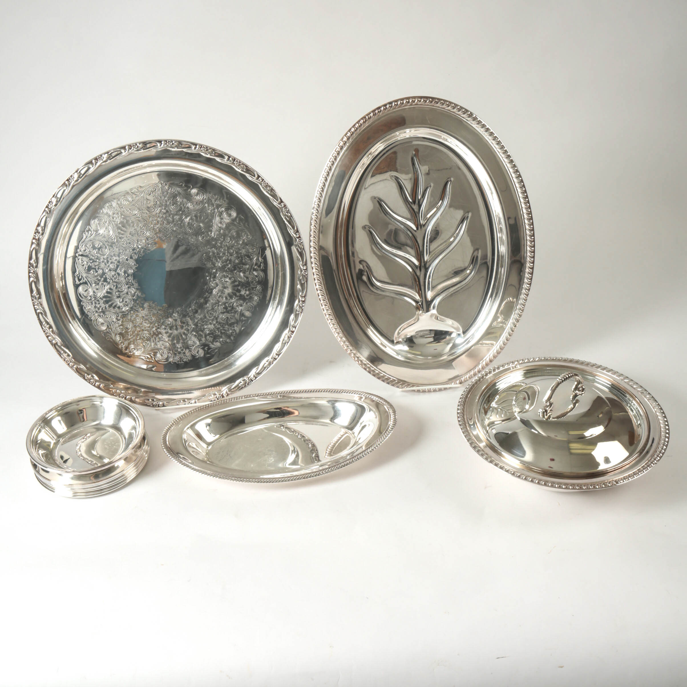 Plated Silver Serving Ware Assortment