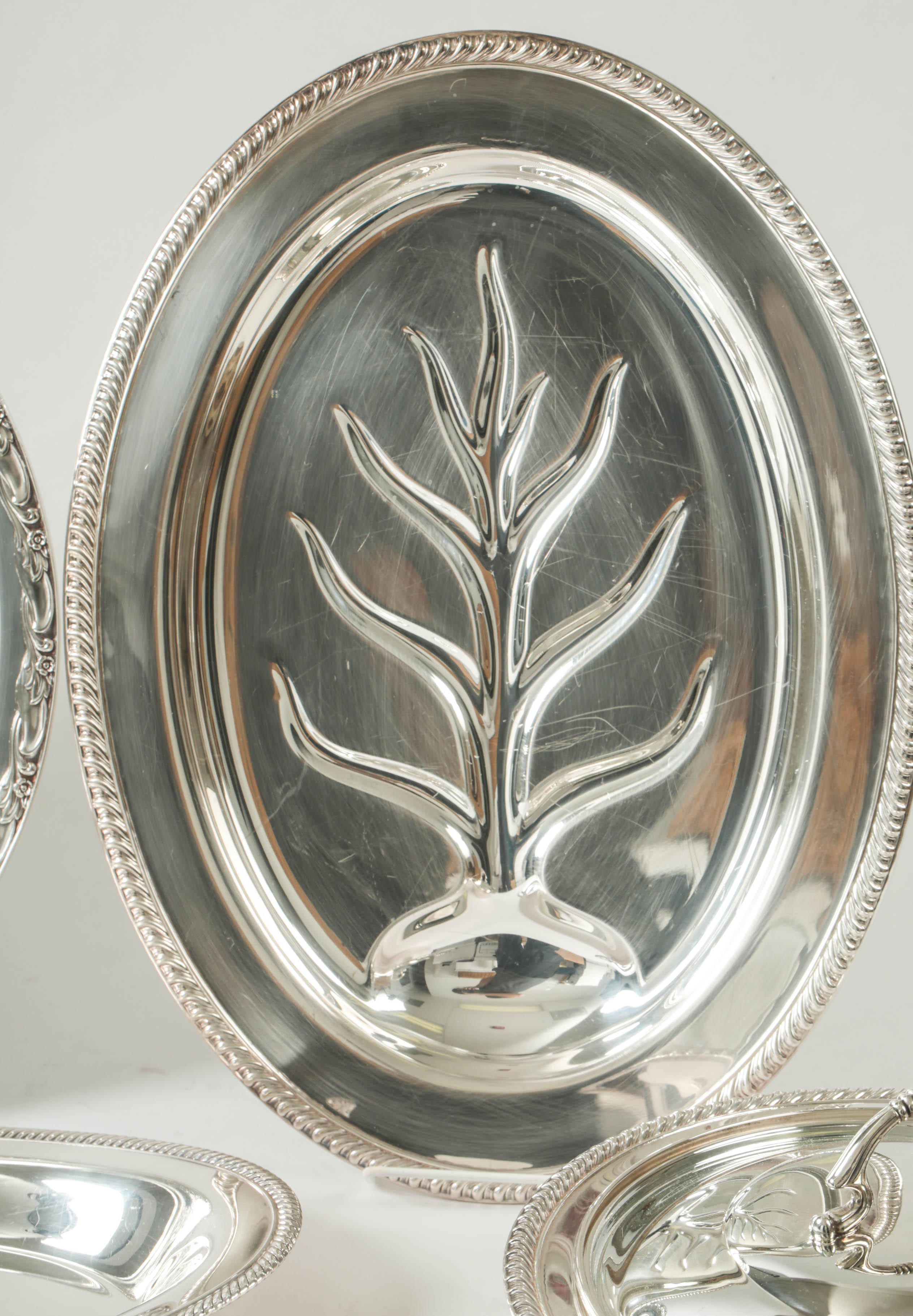 Plated Silver Serving Ware Assortment