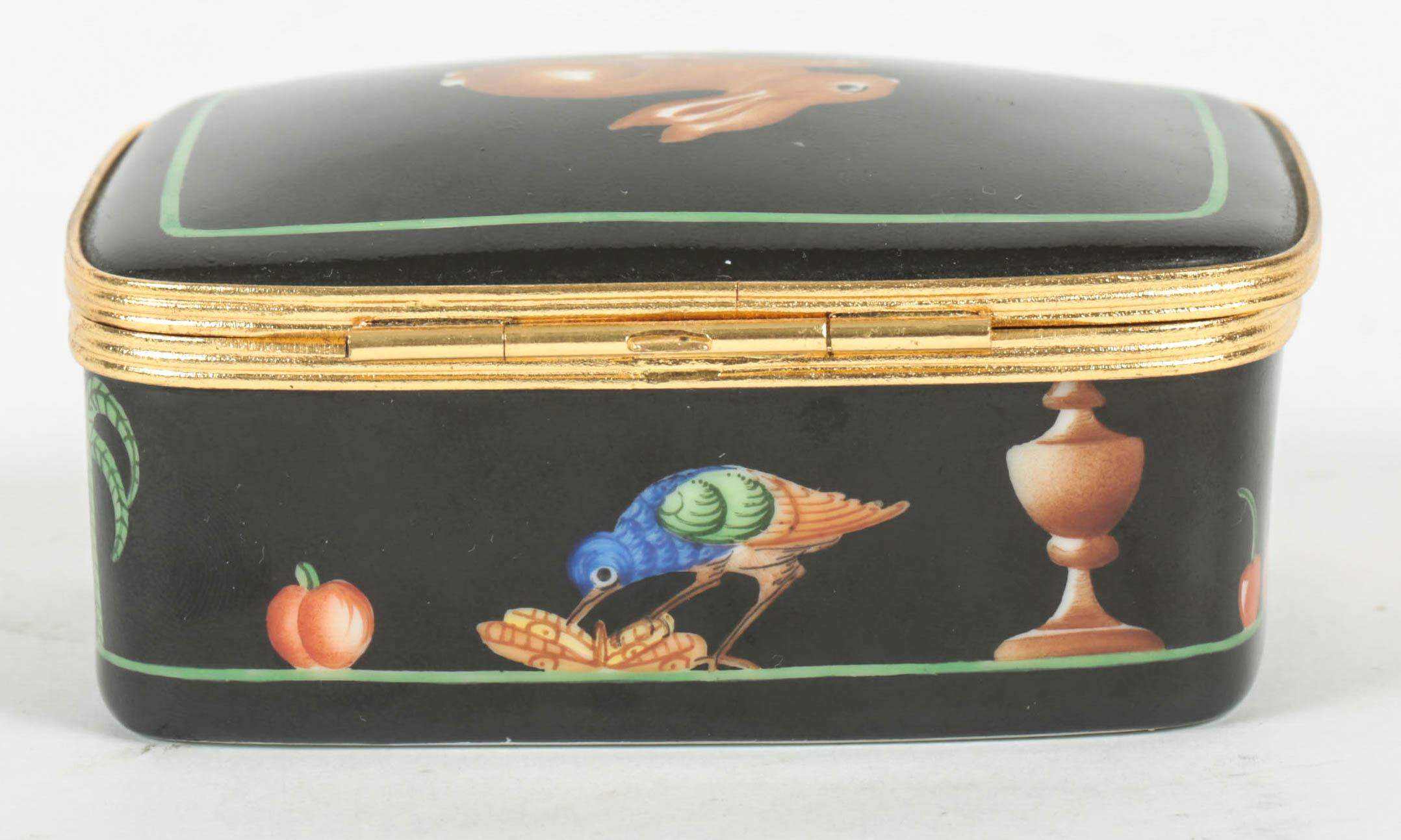 Tiffany & Co. Hand-Painted "Black Shoulder" Porcelain Box