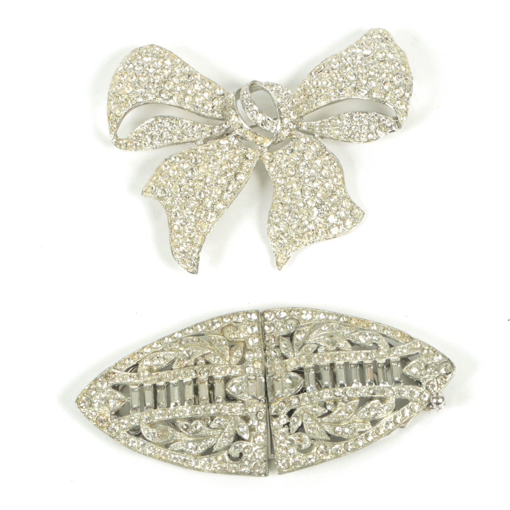 Vintage Rhinestone Brooch and Clip