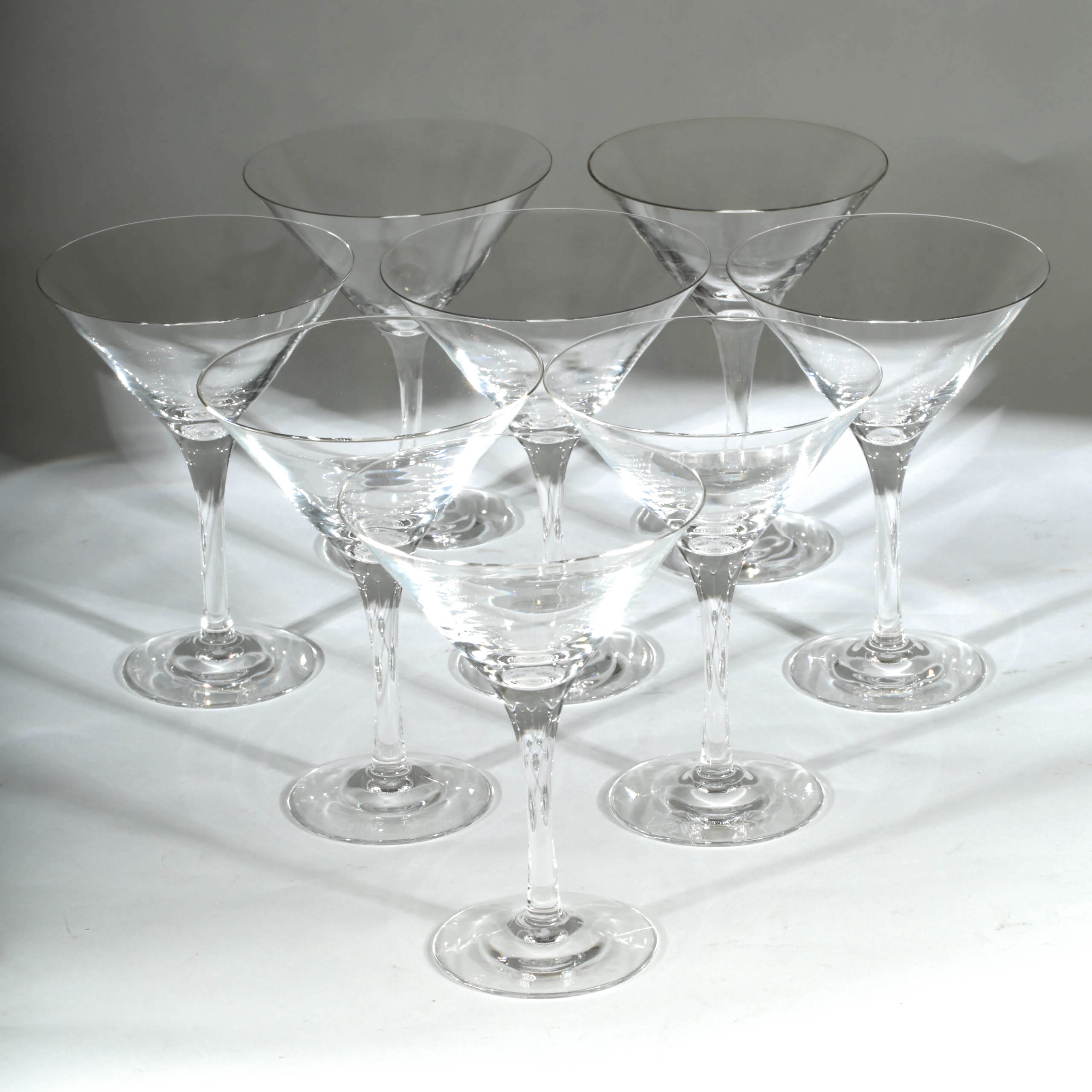 Set of Orrefors Crystal Martini Glasses