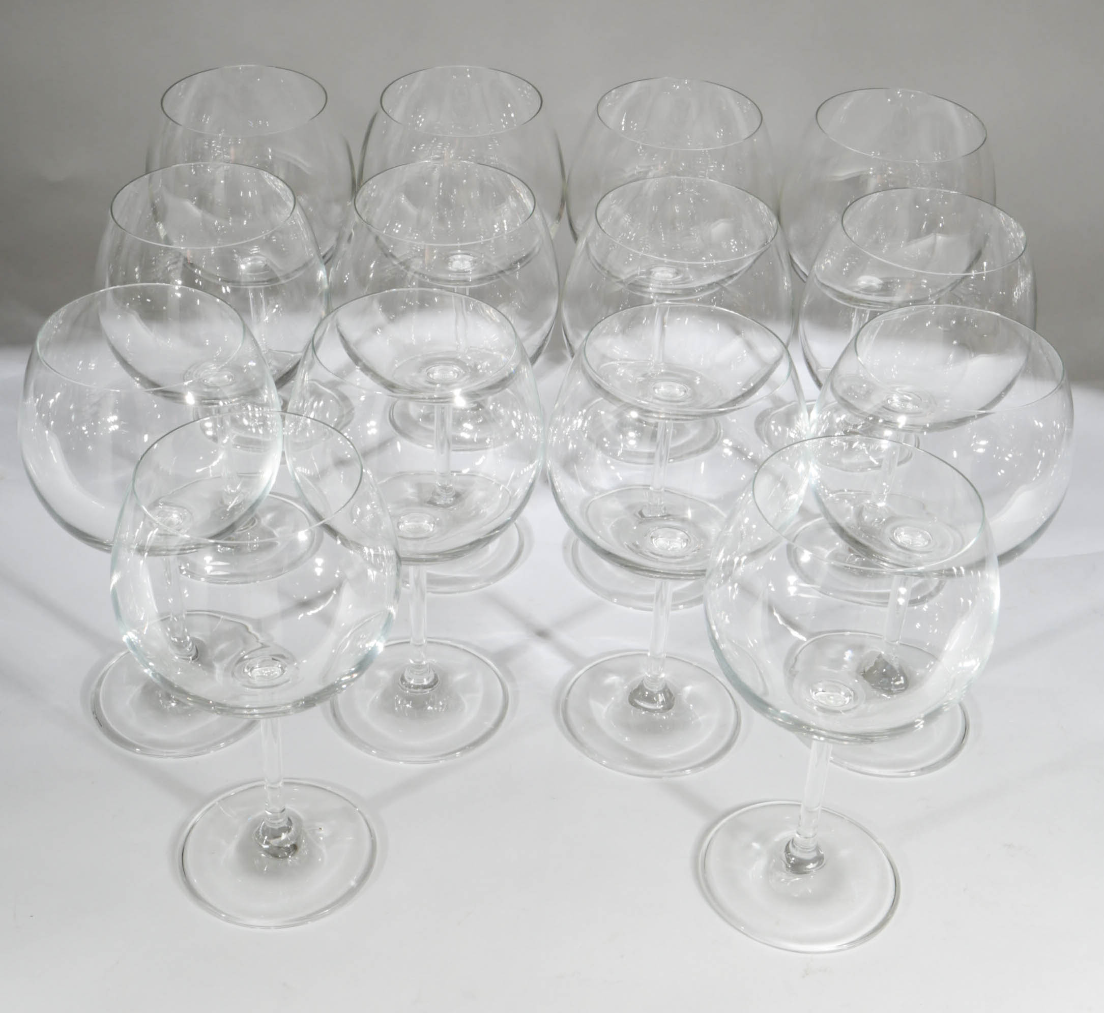 Set of Clear Balloon Wine Glasses