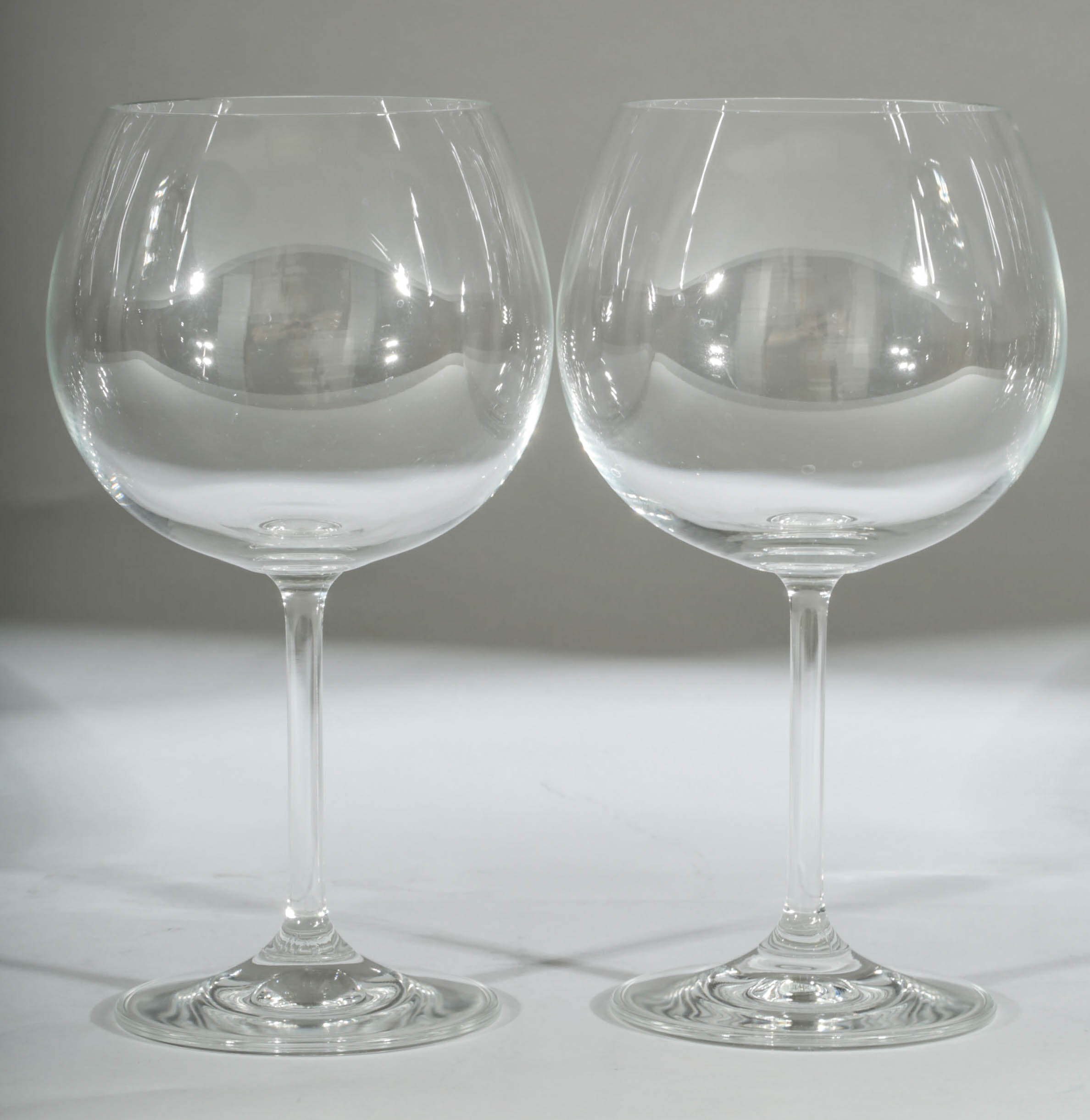 Set of Clear Balloon Wine Glasses
