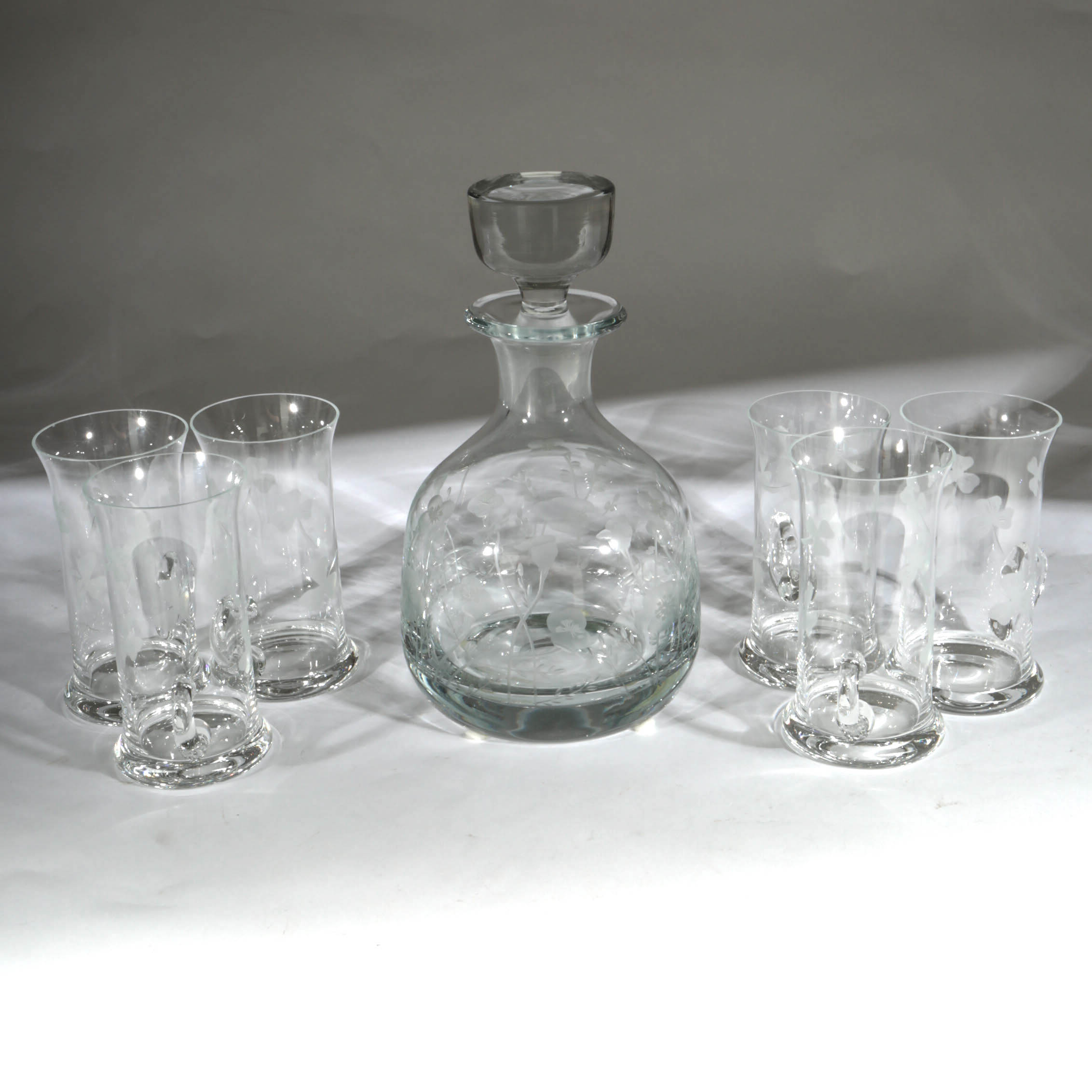 Glass Liquor Decanter and Glasses