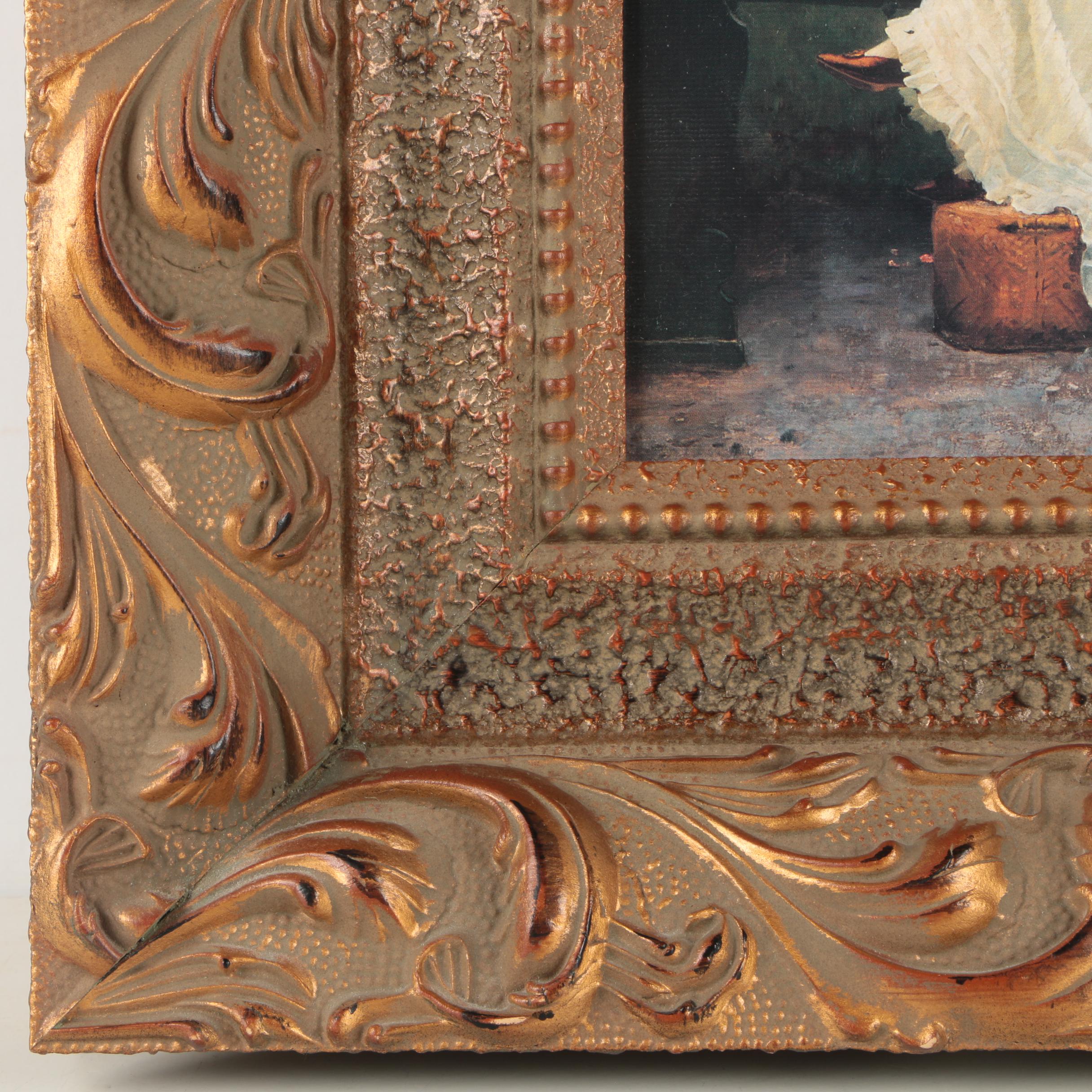 After Marcus Stone "In Love" and Alexandre Debrus Offset Lithographs on Paper