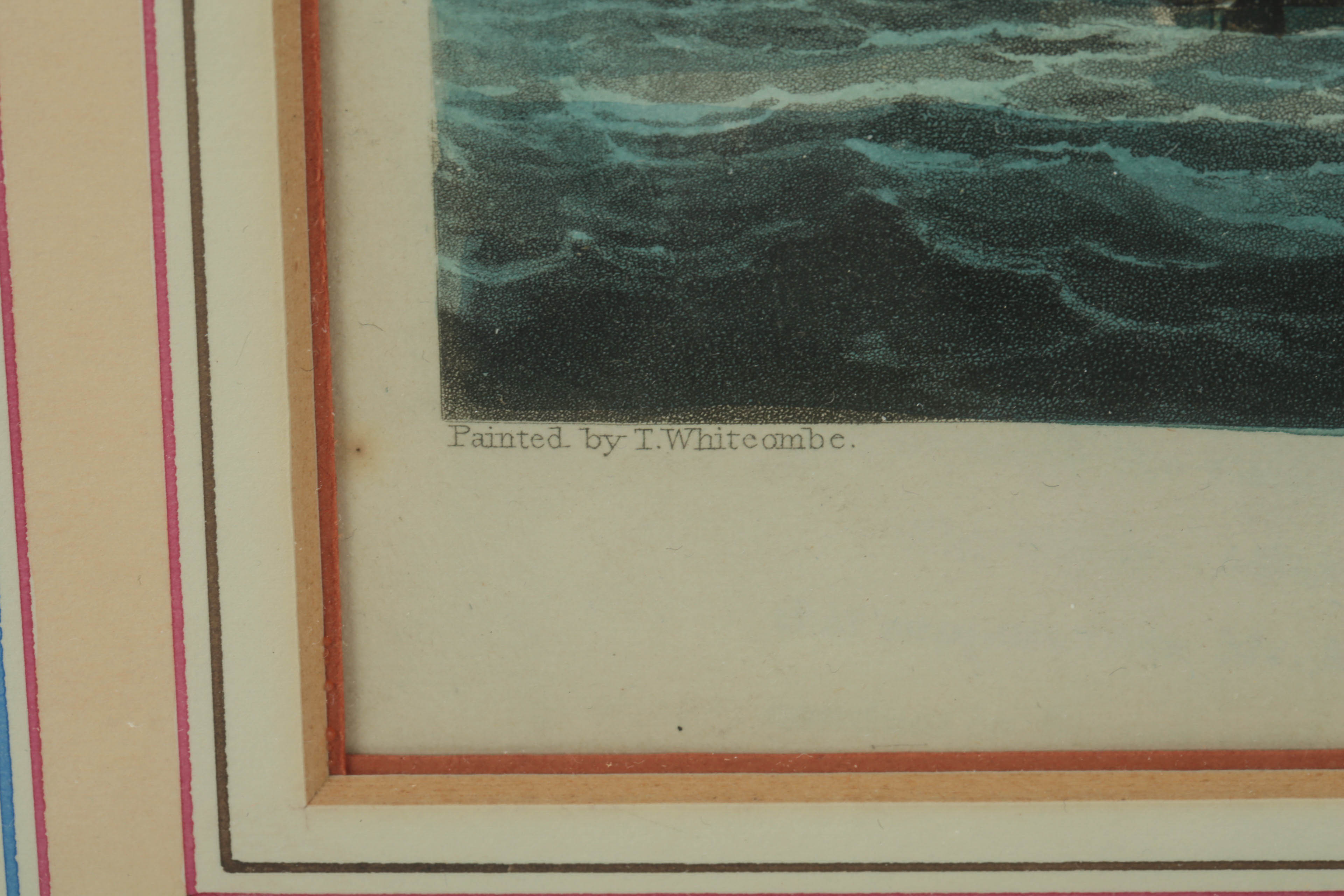 Antique Aquatint Print after Thomas Whitcombe's "Capture of La Vestale"