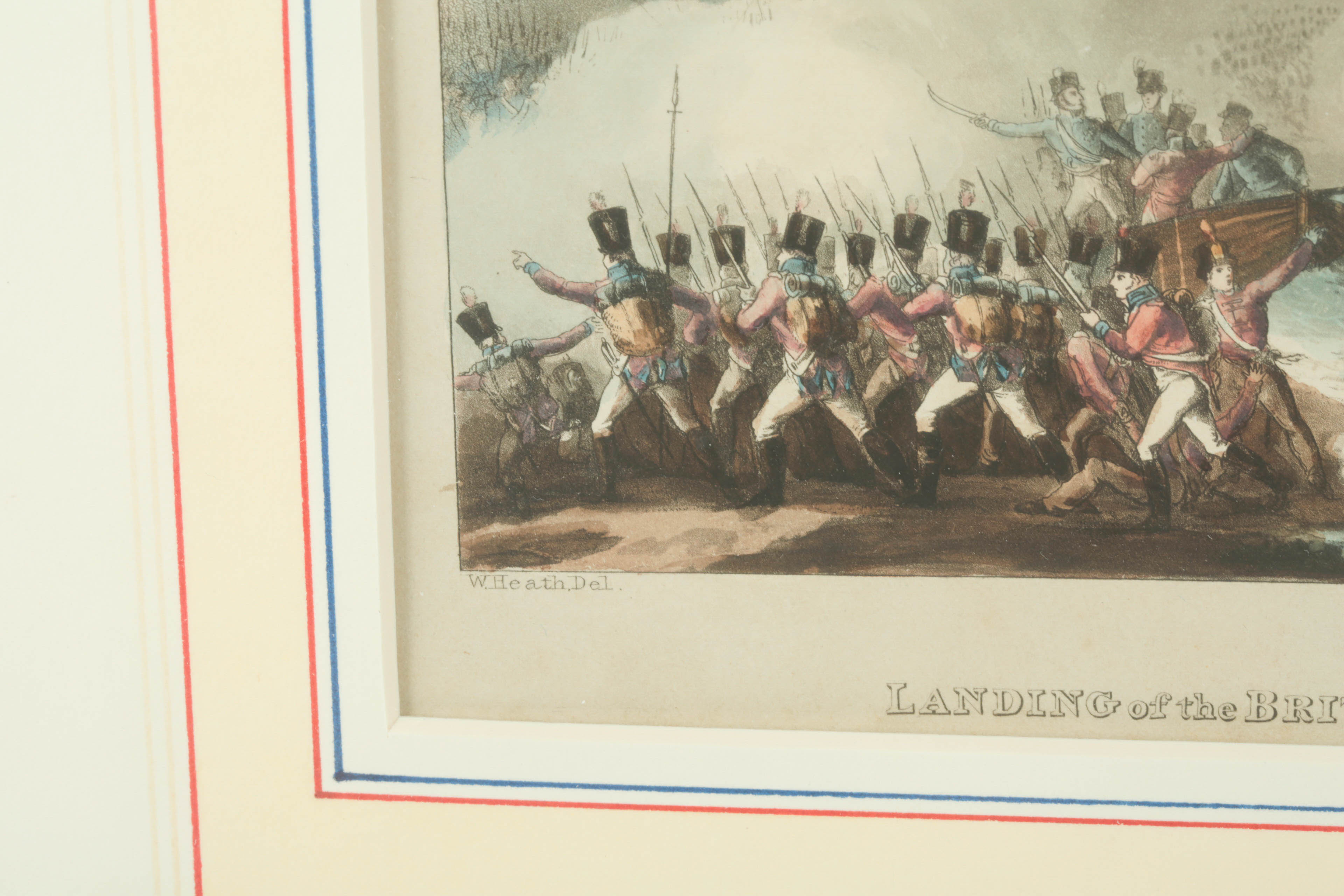 Aquatint Print "Landing of British Troops in Egypt"