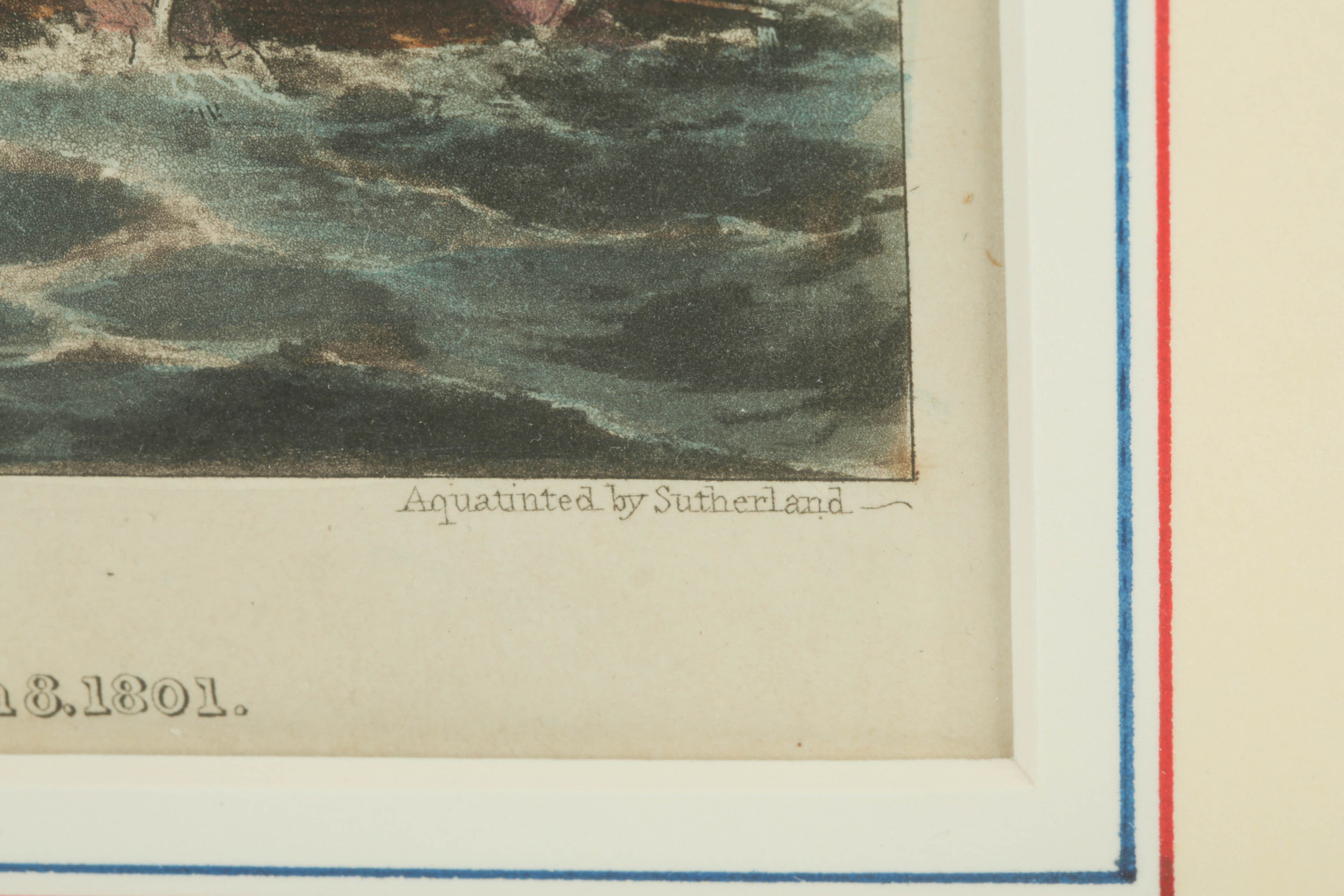 Aquatint Print "Landing of British Troops in Egypt"