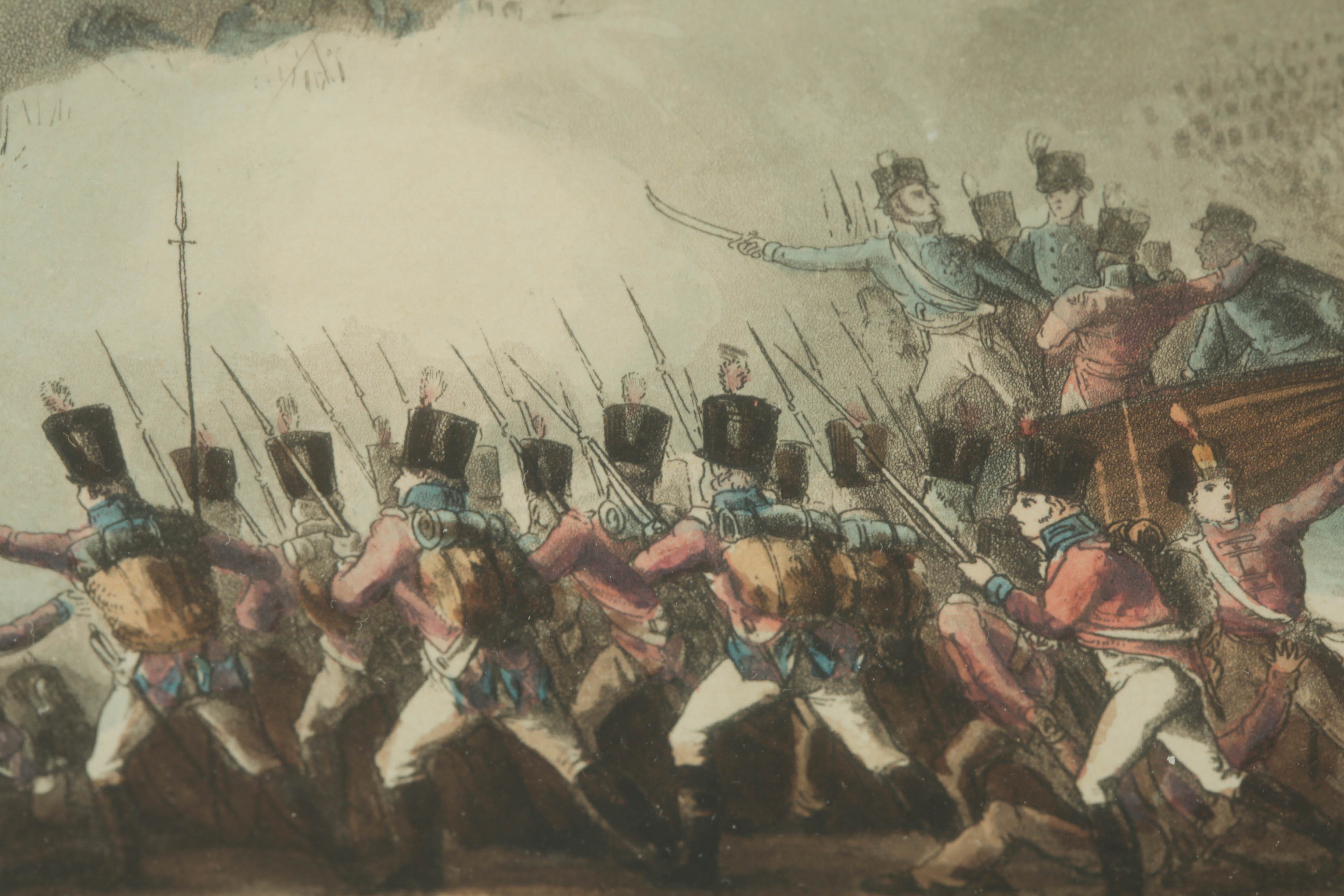 Aquatint Print "Landing of British Troops in Egypt"