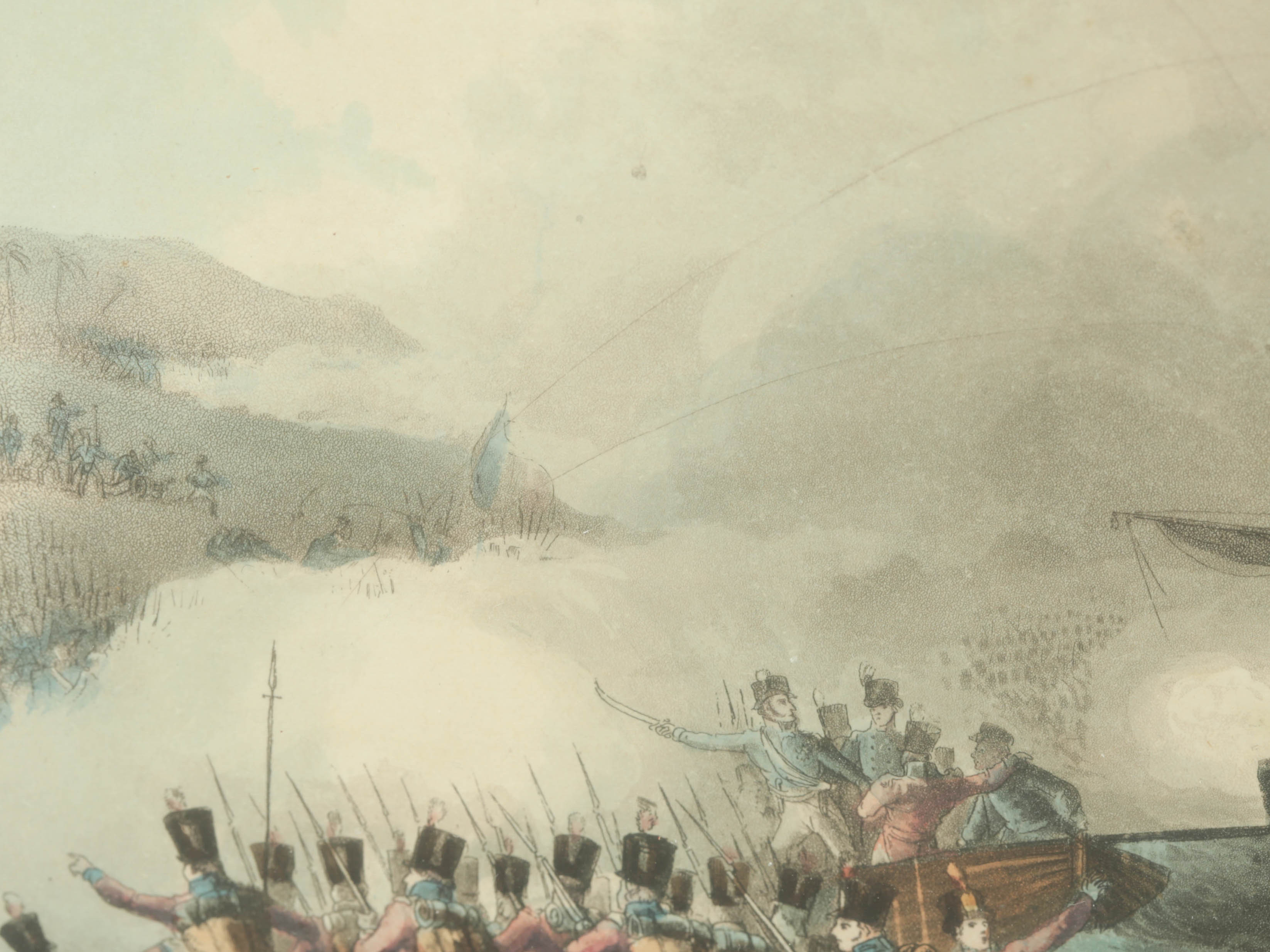 Aquatint Print "Landing of British Troops in Egypt"