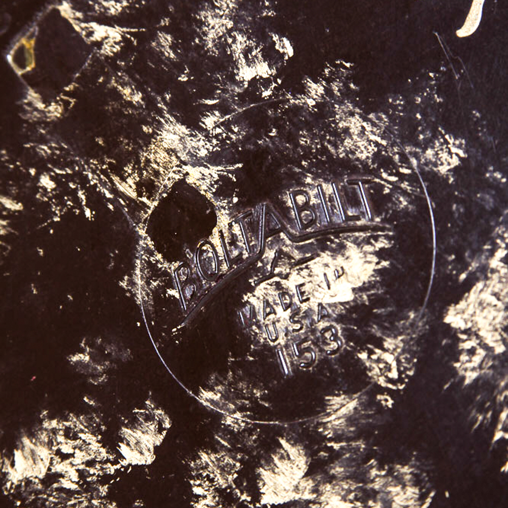 Pair of Vintage Hand-Painted Wood and Metal Trays