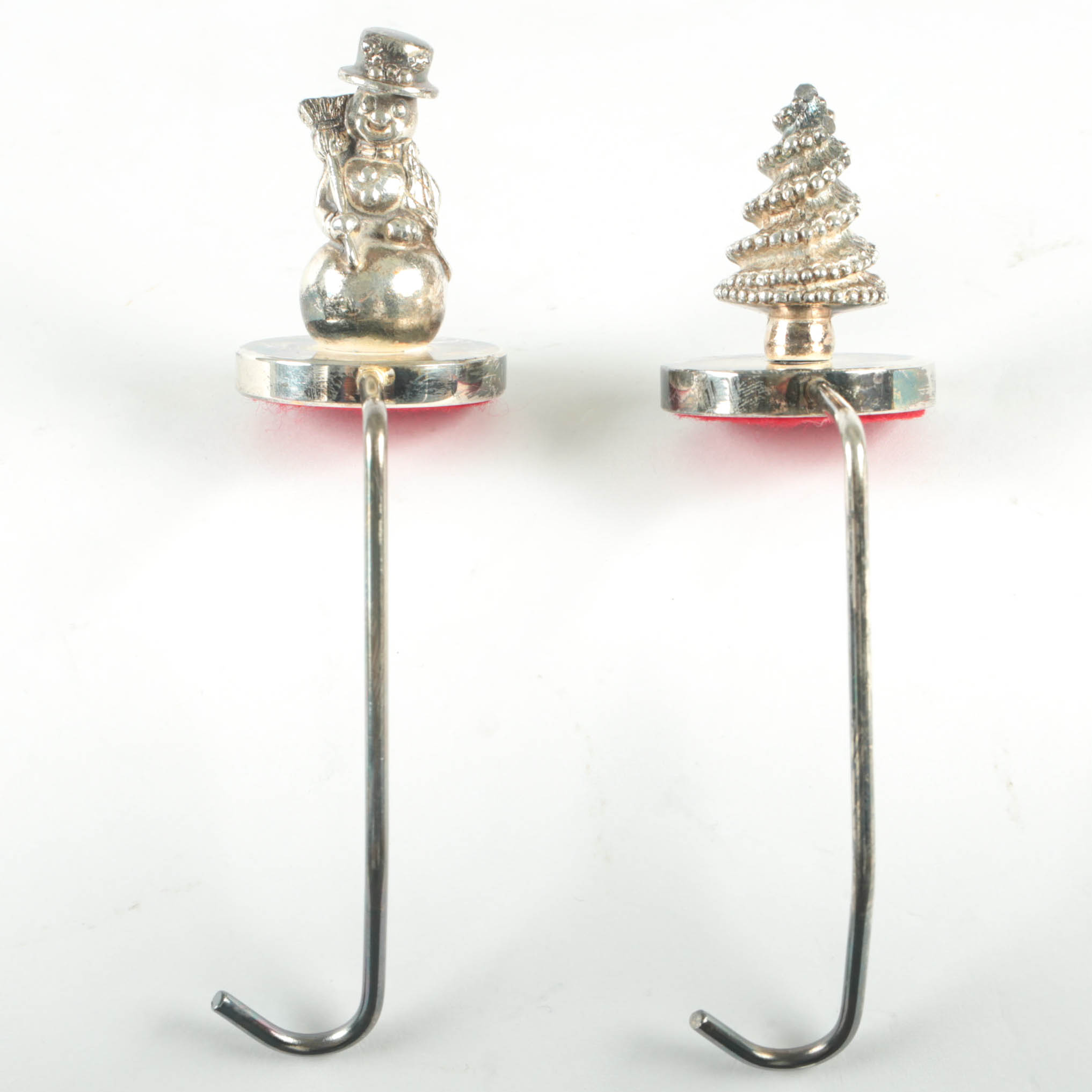 Silver Tone Metal Holiday Stocking Hooks