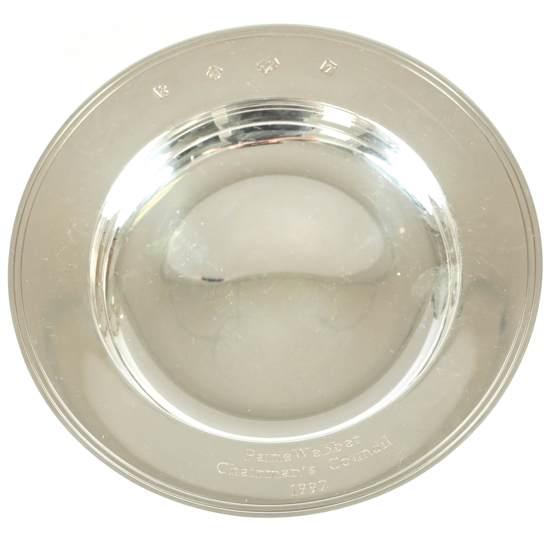 Asprey & Co. Ltd. Engraved Sterling Silver Dish