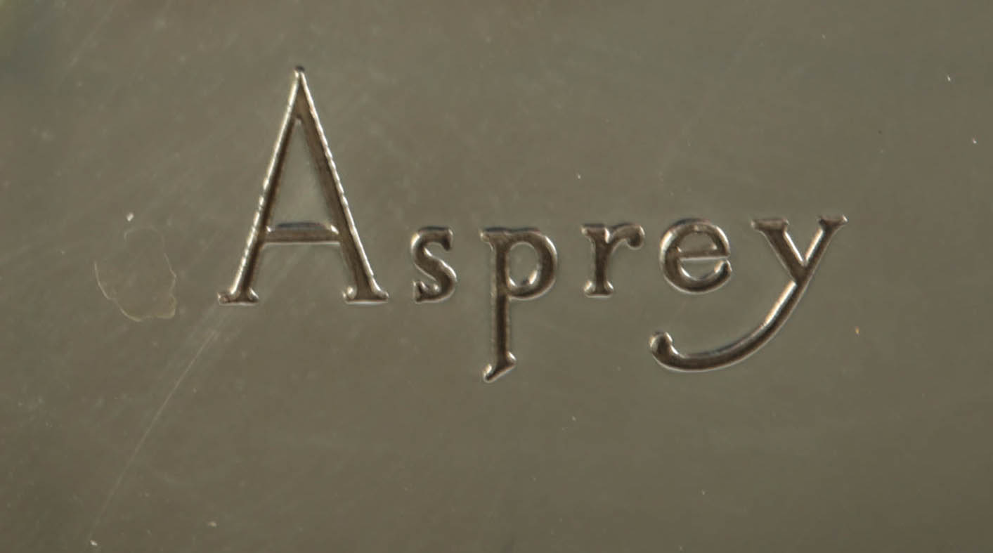 Asprey & Co. Ltd. Engraved Sterling Silver Dish