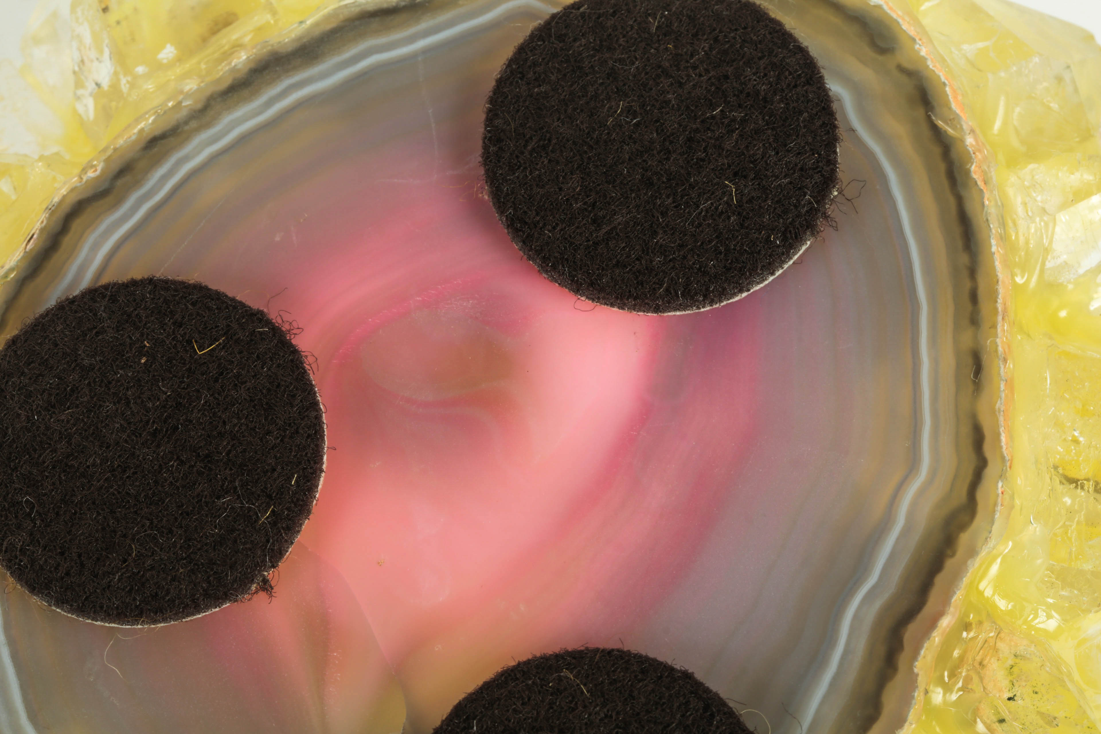 Quartz Crystal and Glass Candle Holders