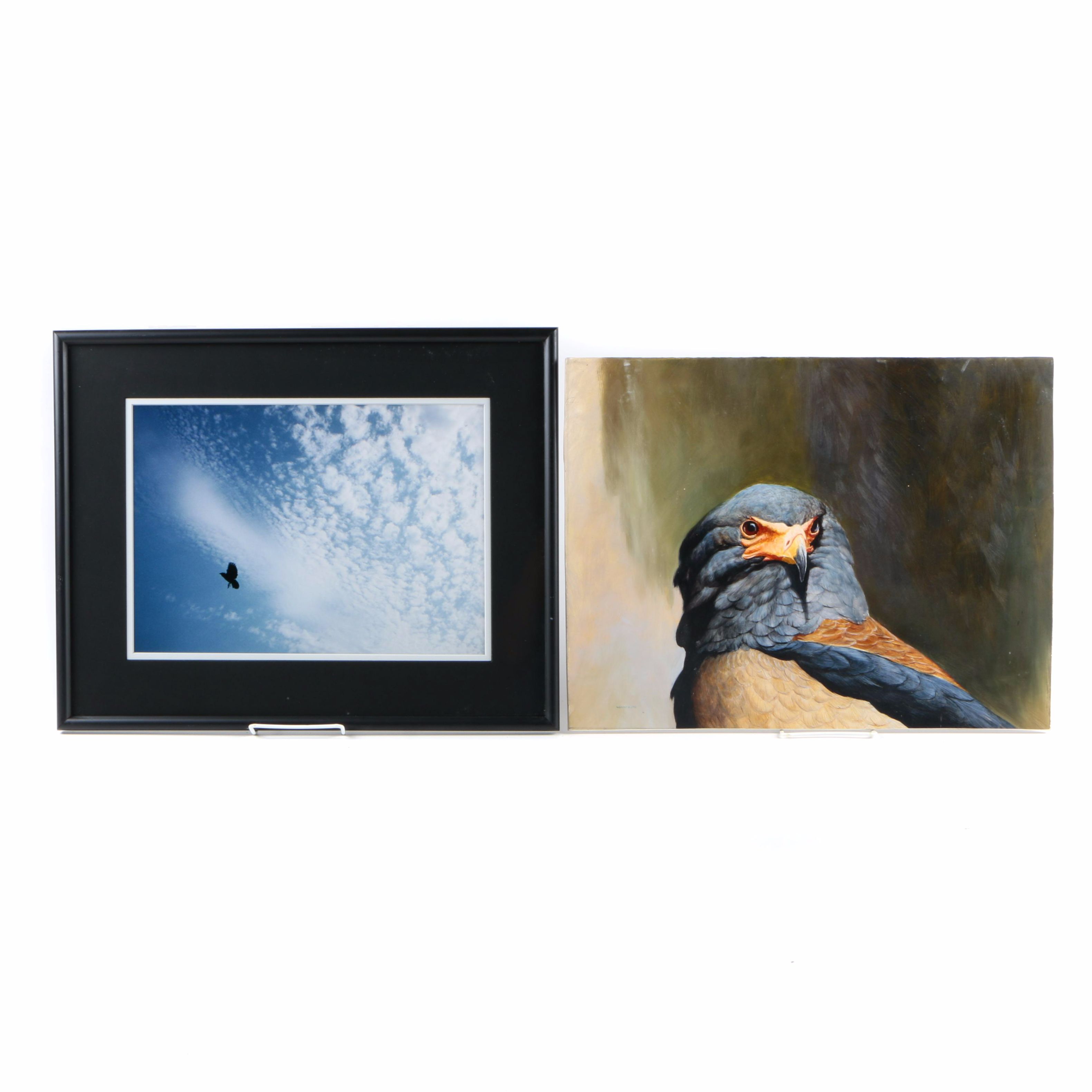 Tony Henneberg Oil Painting of Bird and Lucy Brown Giclee "In Flight"