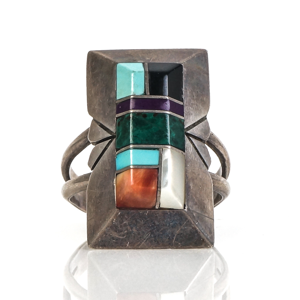 Native American Style Sterling Silver Gemstone Rings Including Billy Slim Navajo