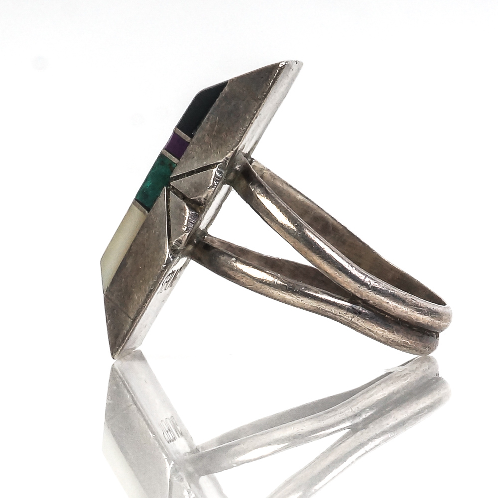 Native American Style Sterling Silver Gemstone Rings Including Billy Slim Navajo