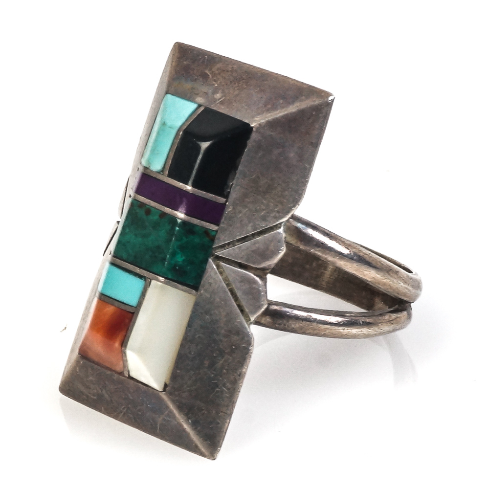 Native American Style Sterling Silver Gemstone Rings Including Billy Slim Navajo