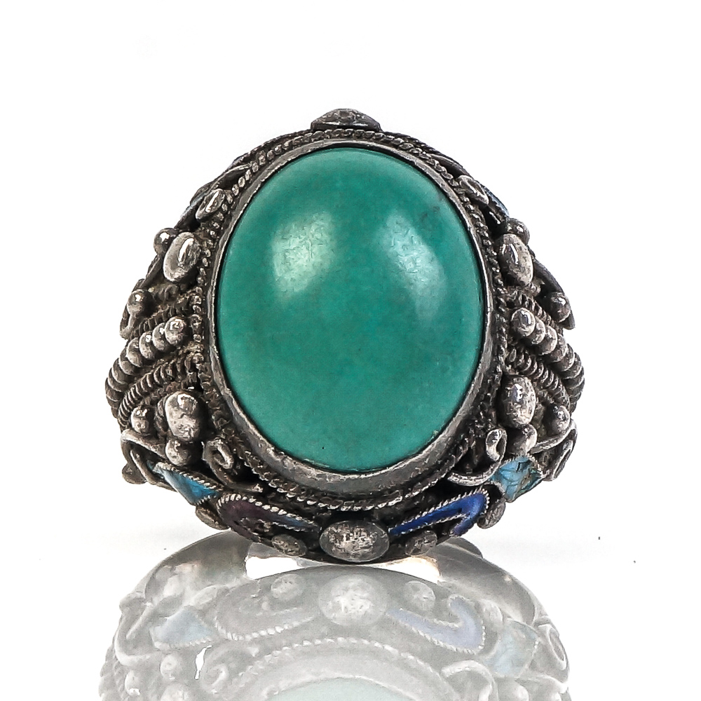 Native American Style Sterling Silver Gemstone Rings Including Billy Slim Navajo