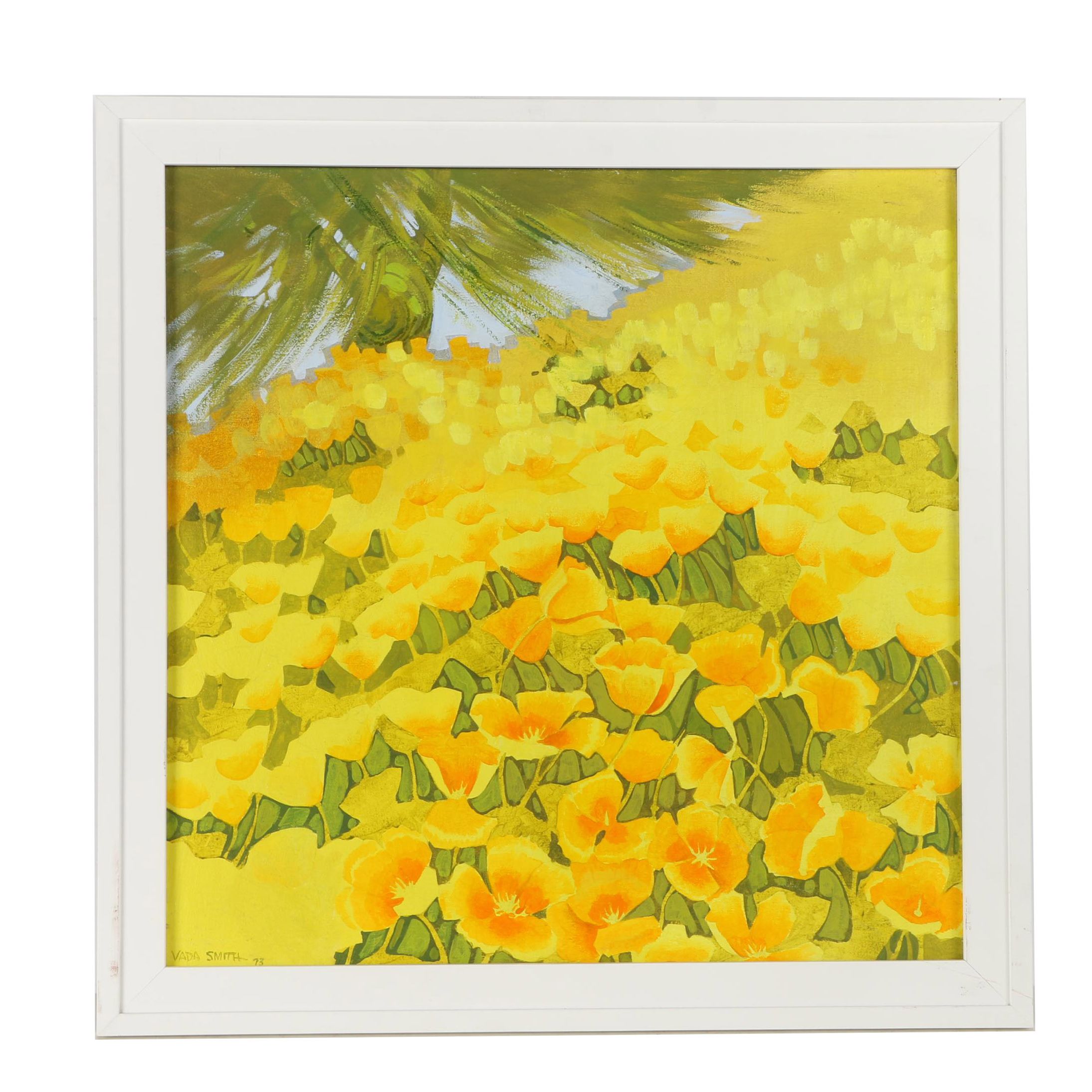 Vada Smith Acrylic Painting on Canvas "Poppies"
