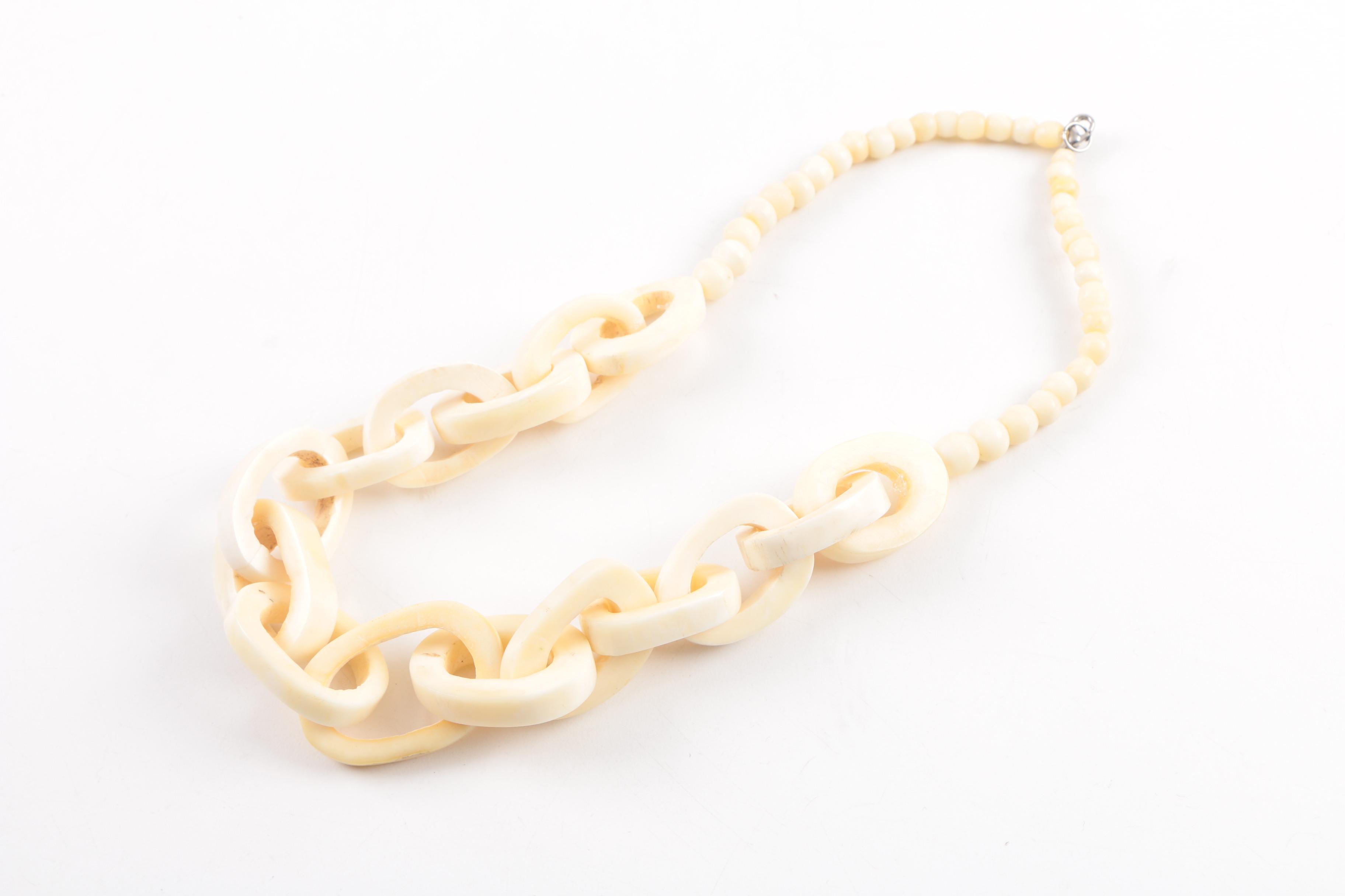 Costume Jewelry Including Amethyst and Bone