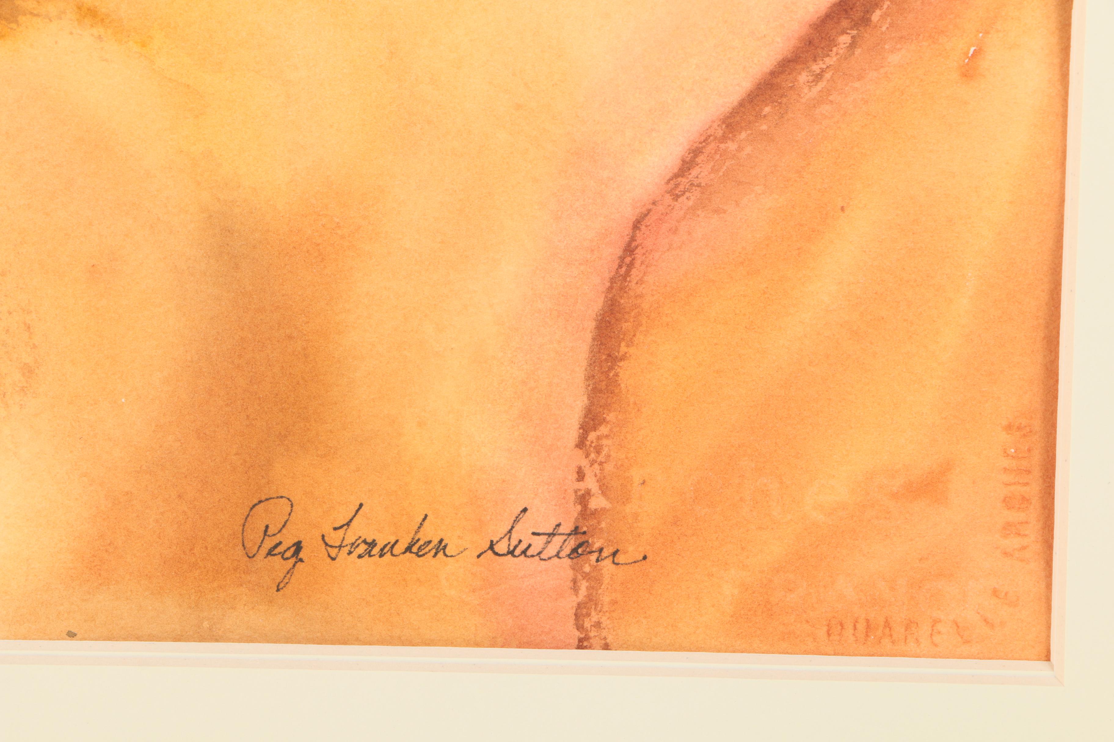 Peg Franken Sutton Watercolor Portrait of Golden Retriever